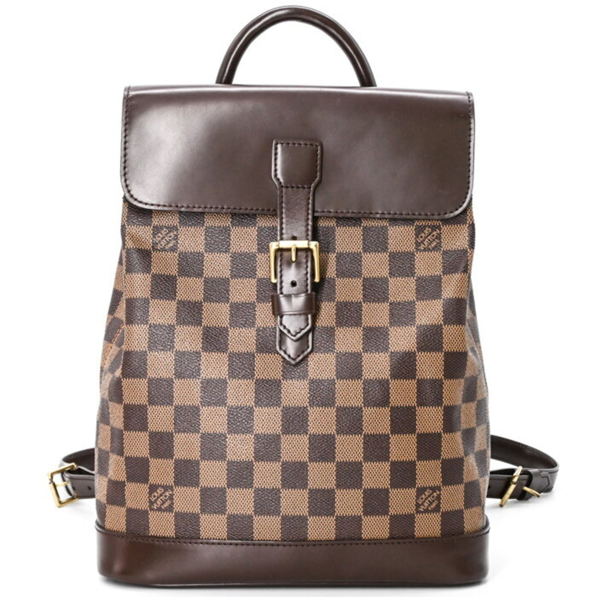 Louis Vuitton Brown Damier Canvas Damier Graphite Leather Backpack (Pre-Owned)