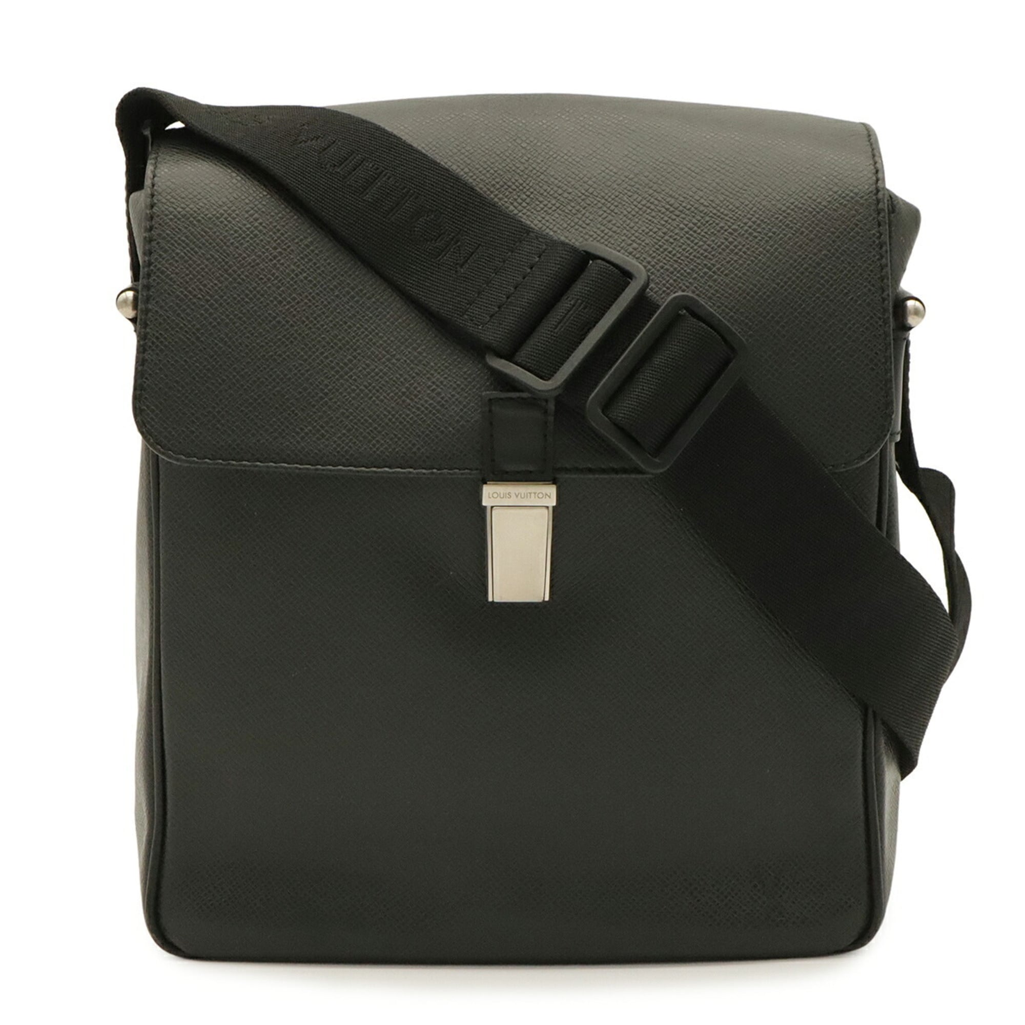 Louis Vuitton Ardoise Black Taiga Leather Shoulder Bag (Pre-Owned)