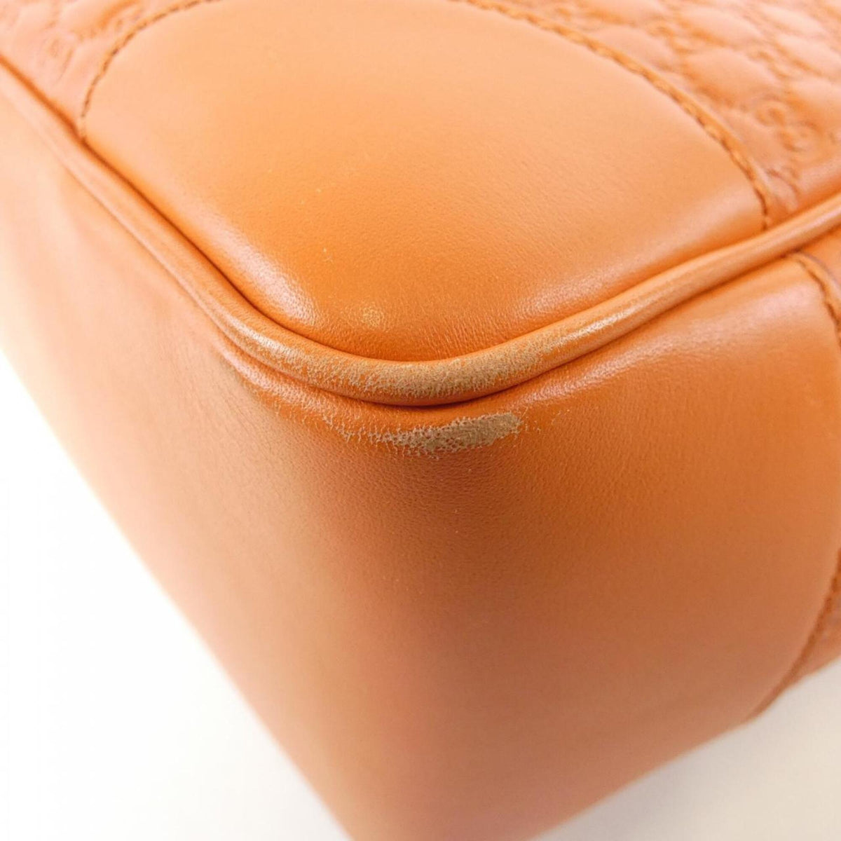 Gucci Orange Micro Gg Leather Handbag (Pre-Owned)