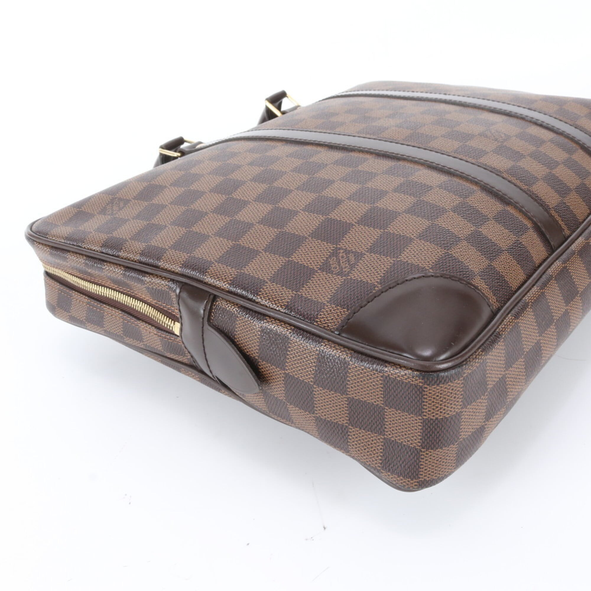 Louis Vuitton Ebene Leather Coated Canvas Briefcase Tote Bag (Pre-Owned)