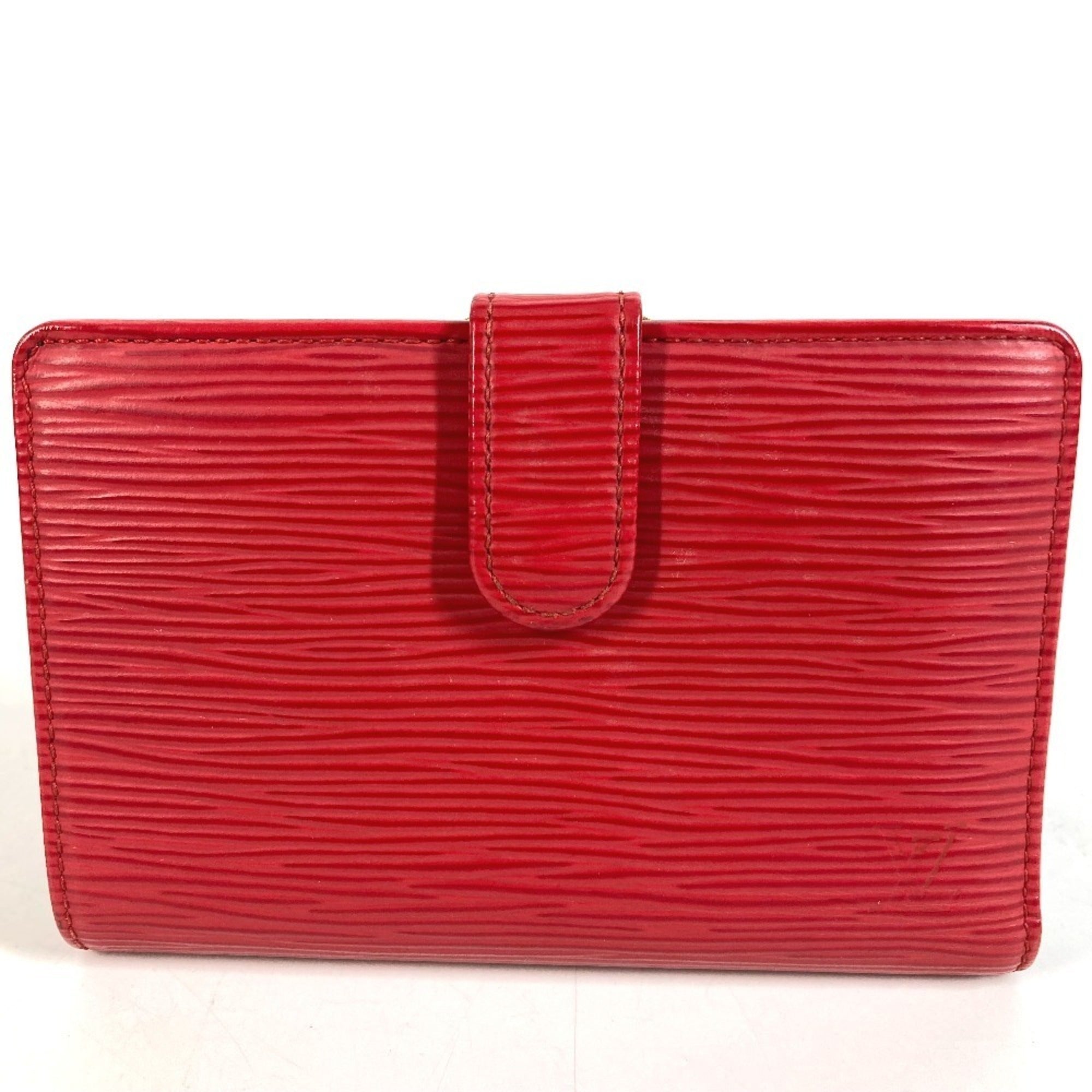 Louis Vuitton Epi Red Color Rouge Epi Leather Wallet (Bi-Fold) (Pre-Owned)