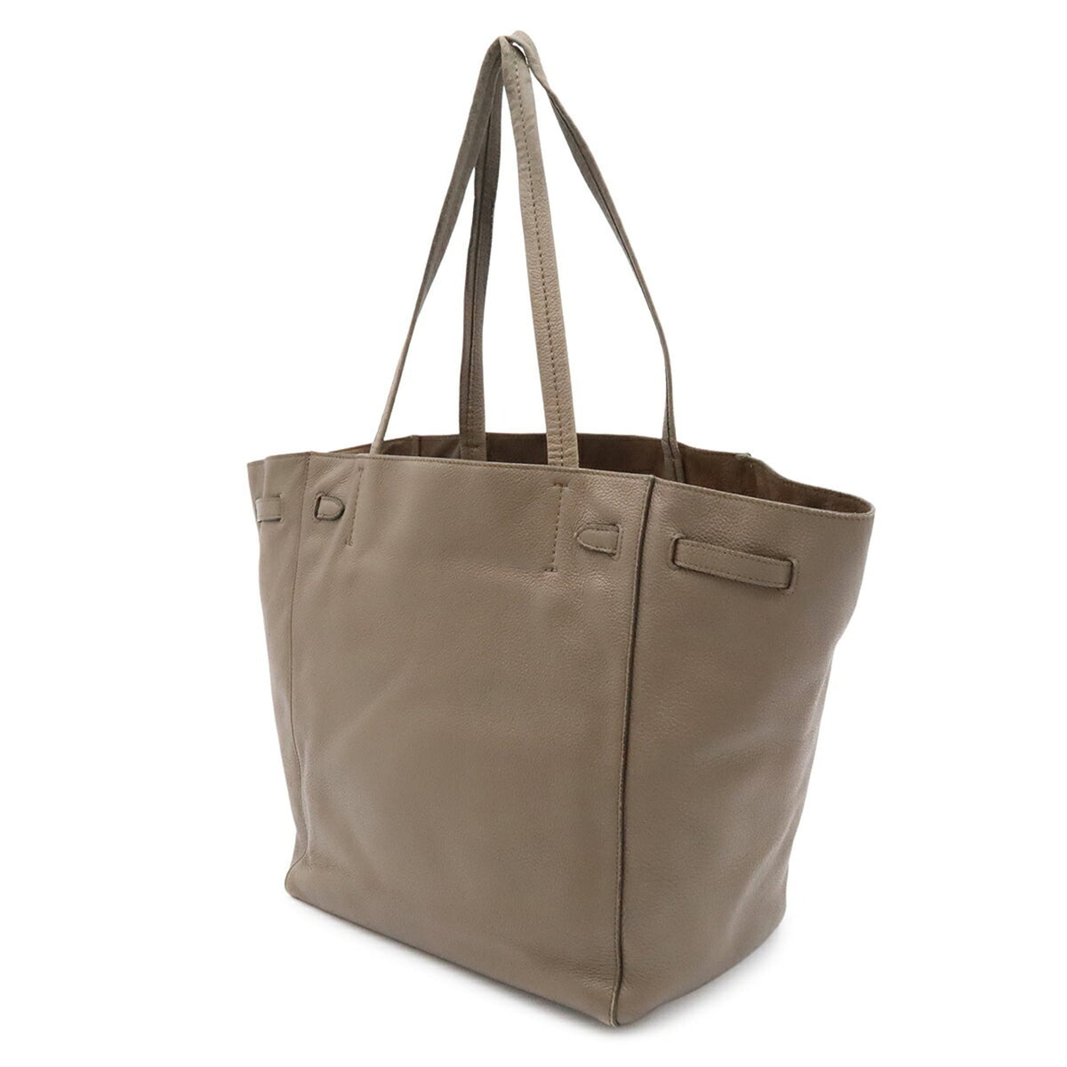 Celine Grayish Leather Shoulder Bag Tote Bag (Pre-Owned)