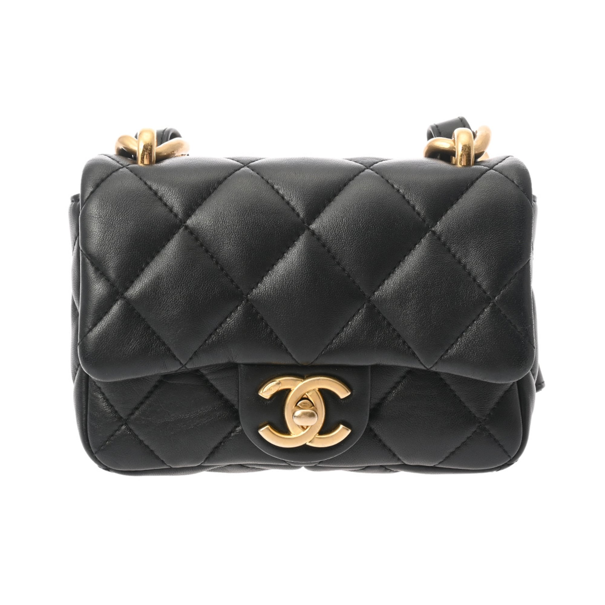 Chanel Black Leather Shoulder Bag (Pre-Owned)