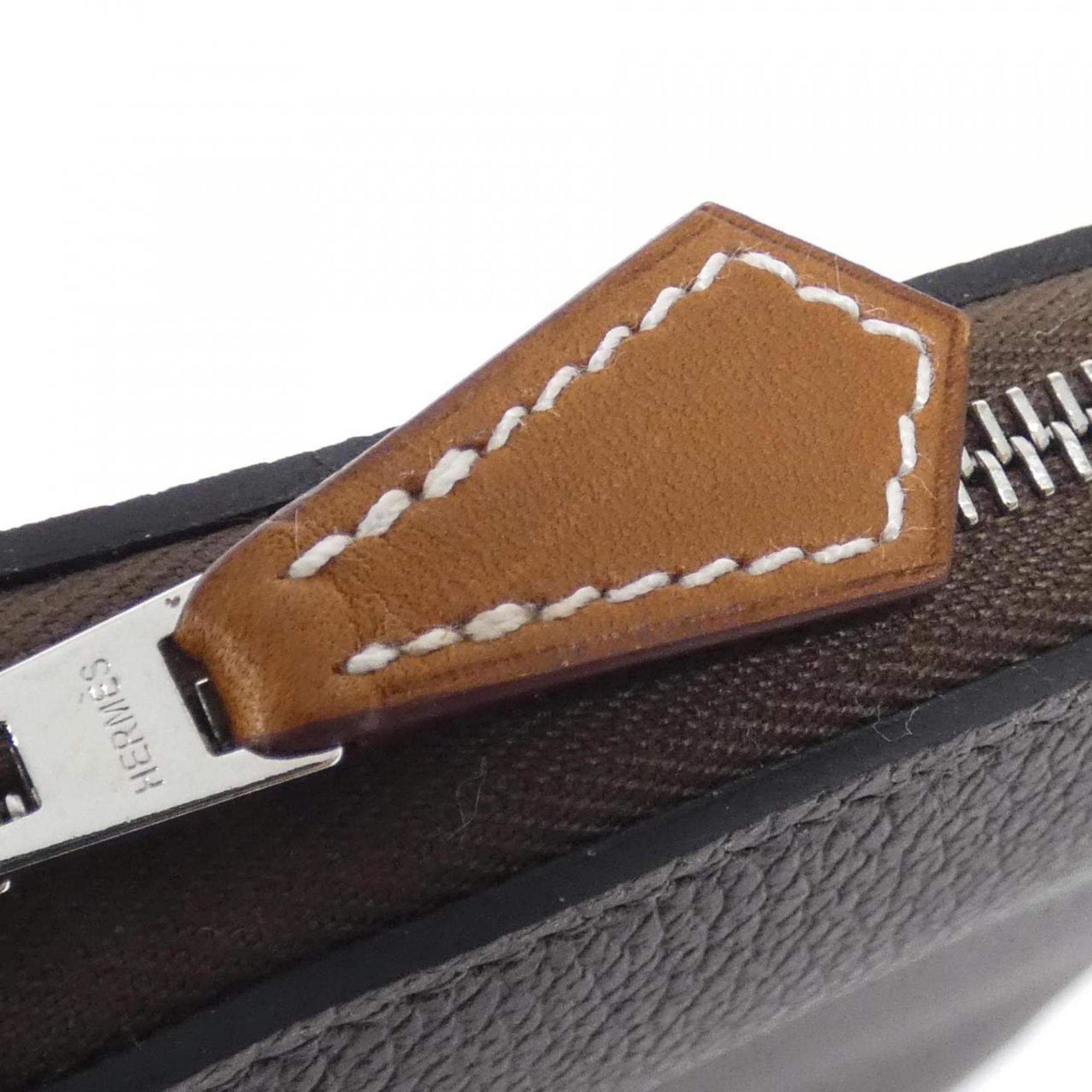 Hermes Celeste Mocha Silk Long Wallet (Bi-Fold) (Pre-Owned)