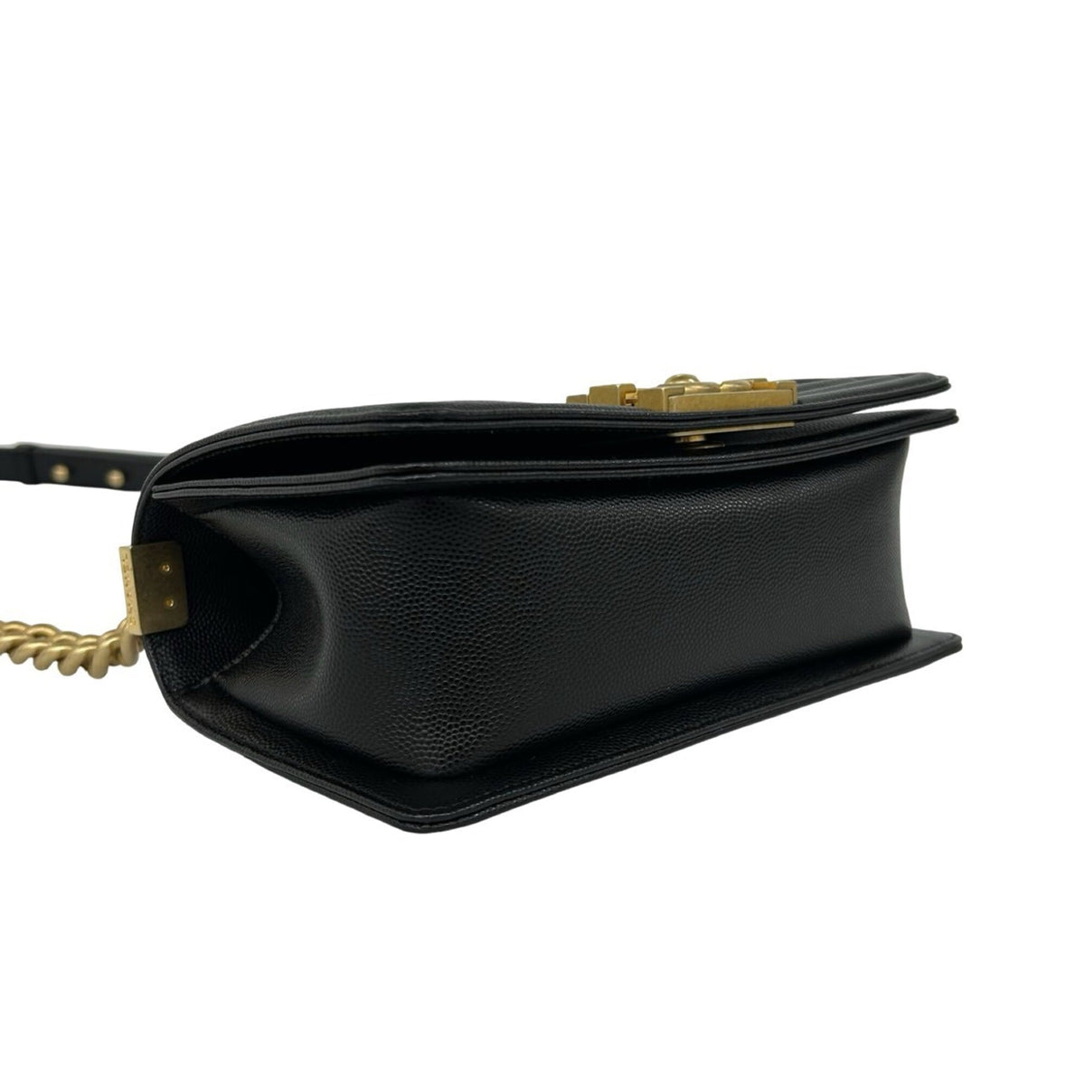 Chanel Black Grained Calfskin Shoulder Bag (Pre-Owned)
