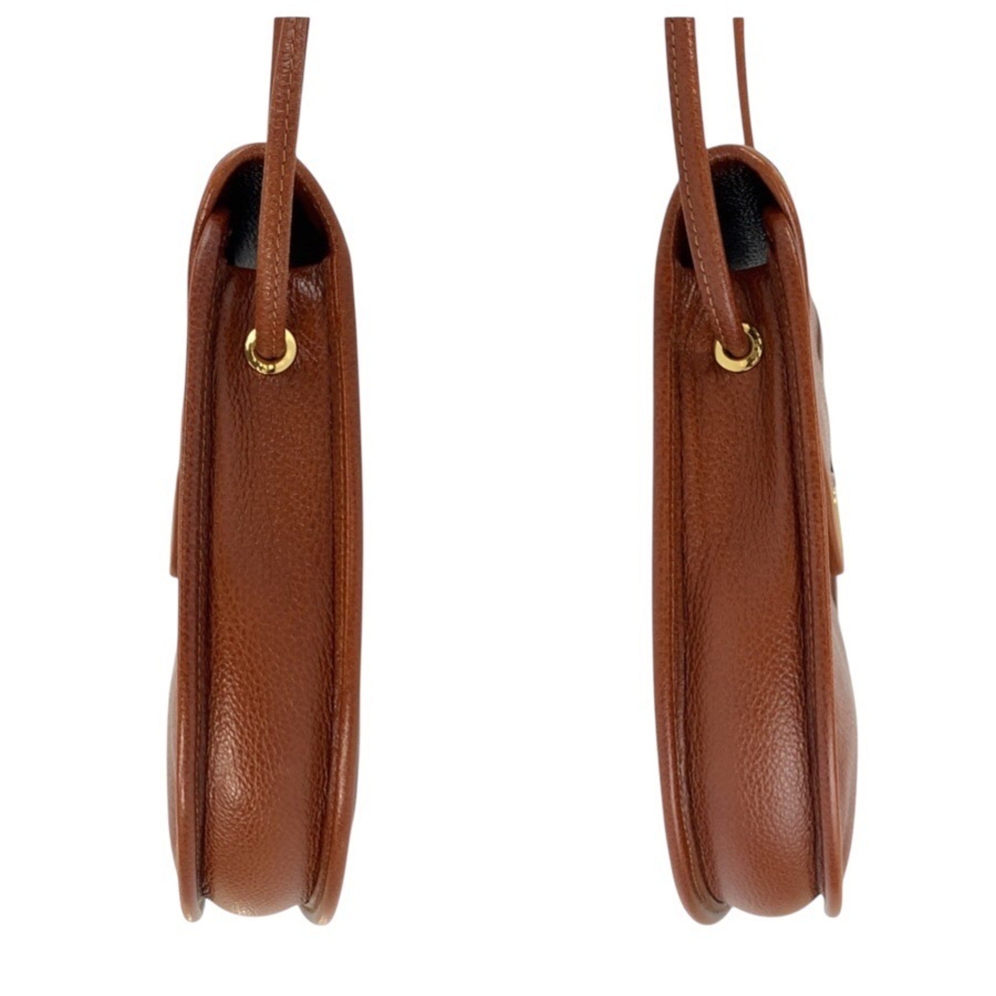 Yves Saint Laurent Brown Leather Pochette Shoulder Bag (Pre-Owned)