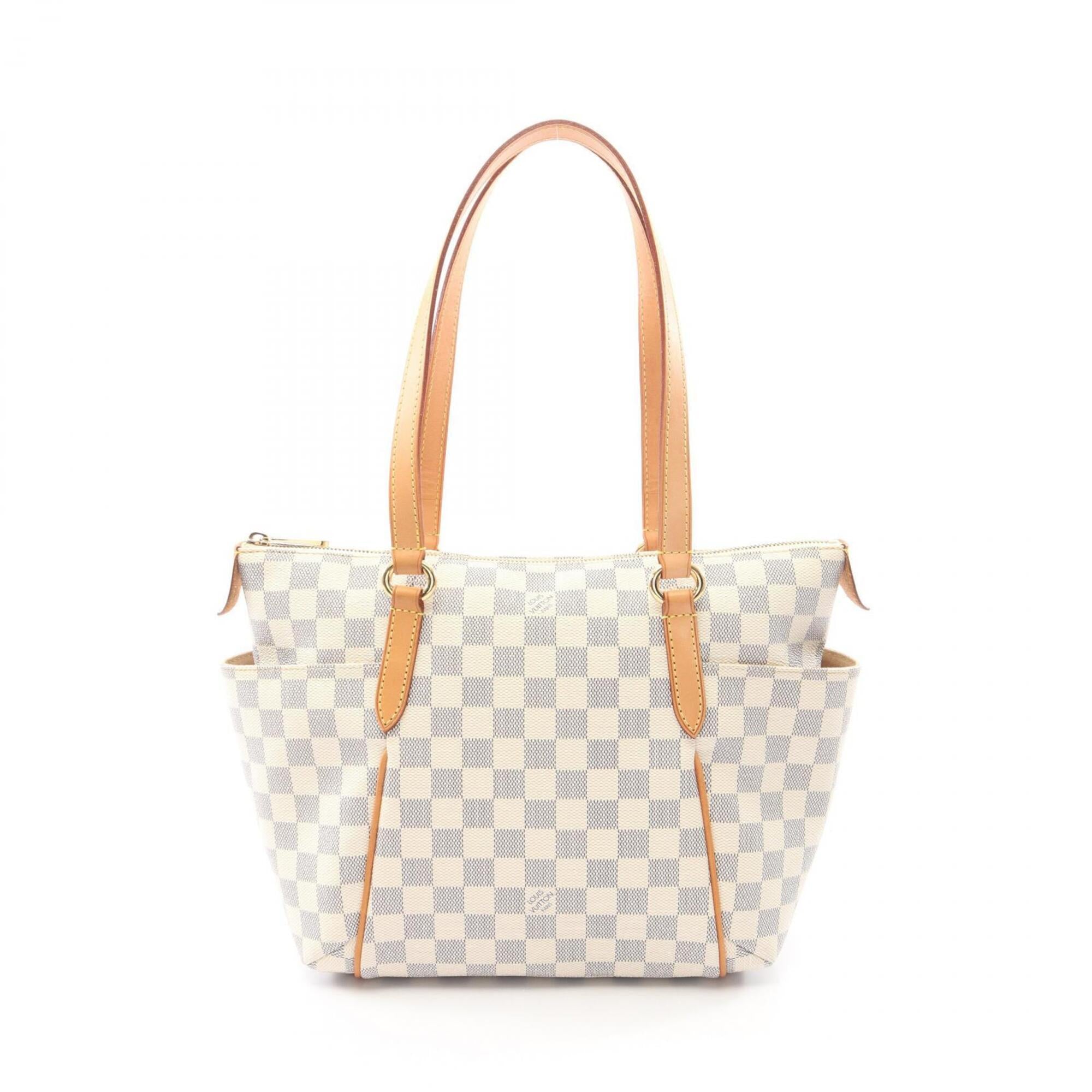 Louis Vuitton White Pvc Leather Handbag Tote Bag (Pre-Owned)
