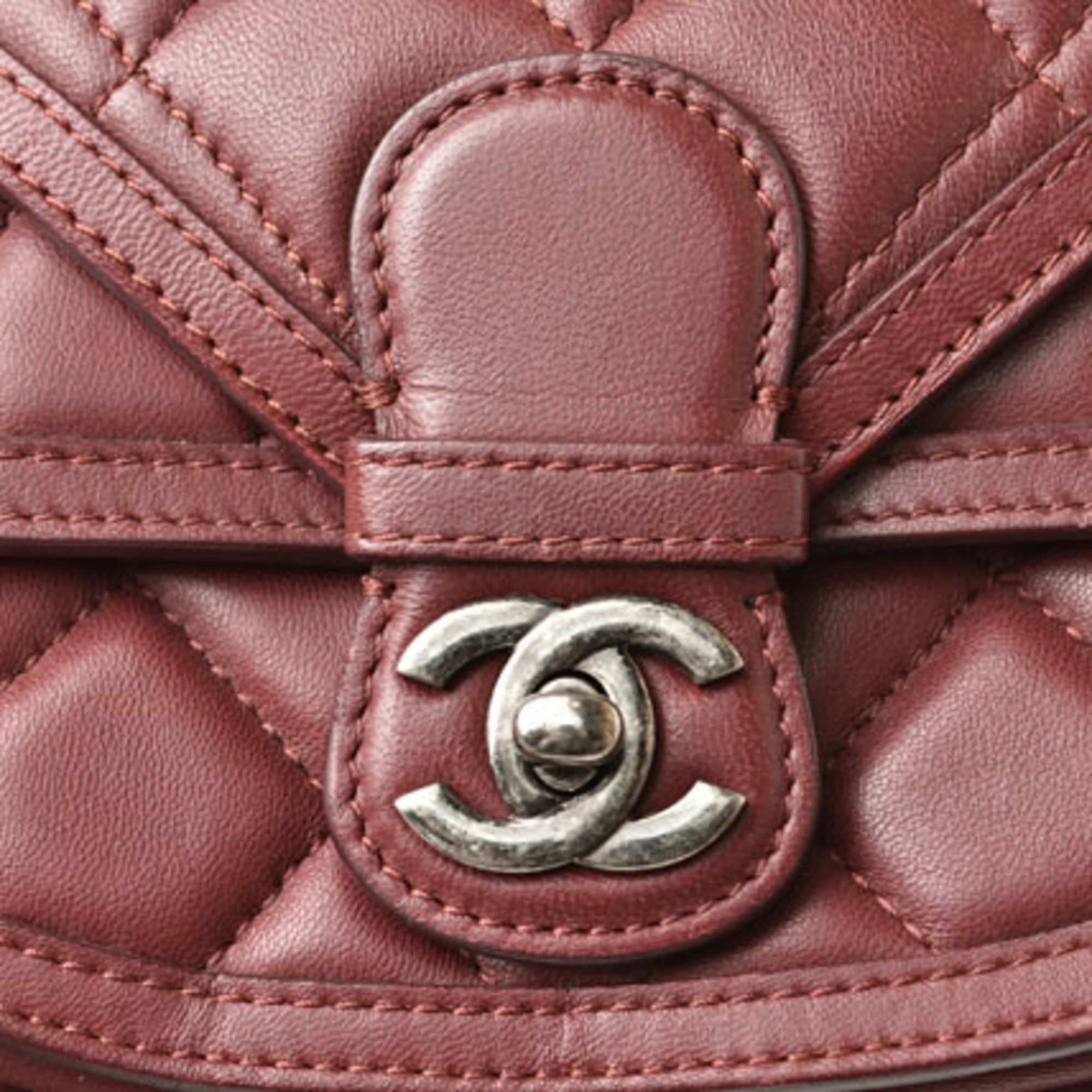 Chanel Bordeaux Saddle Bag Shoulder Bag (Pre-Owned)