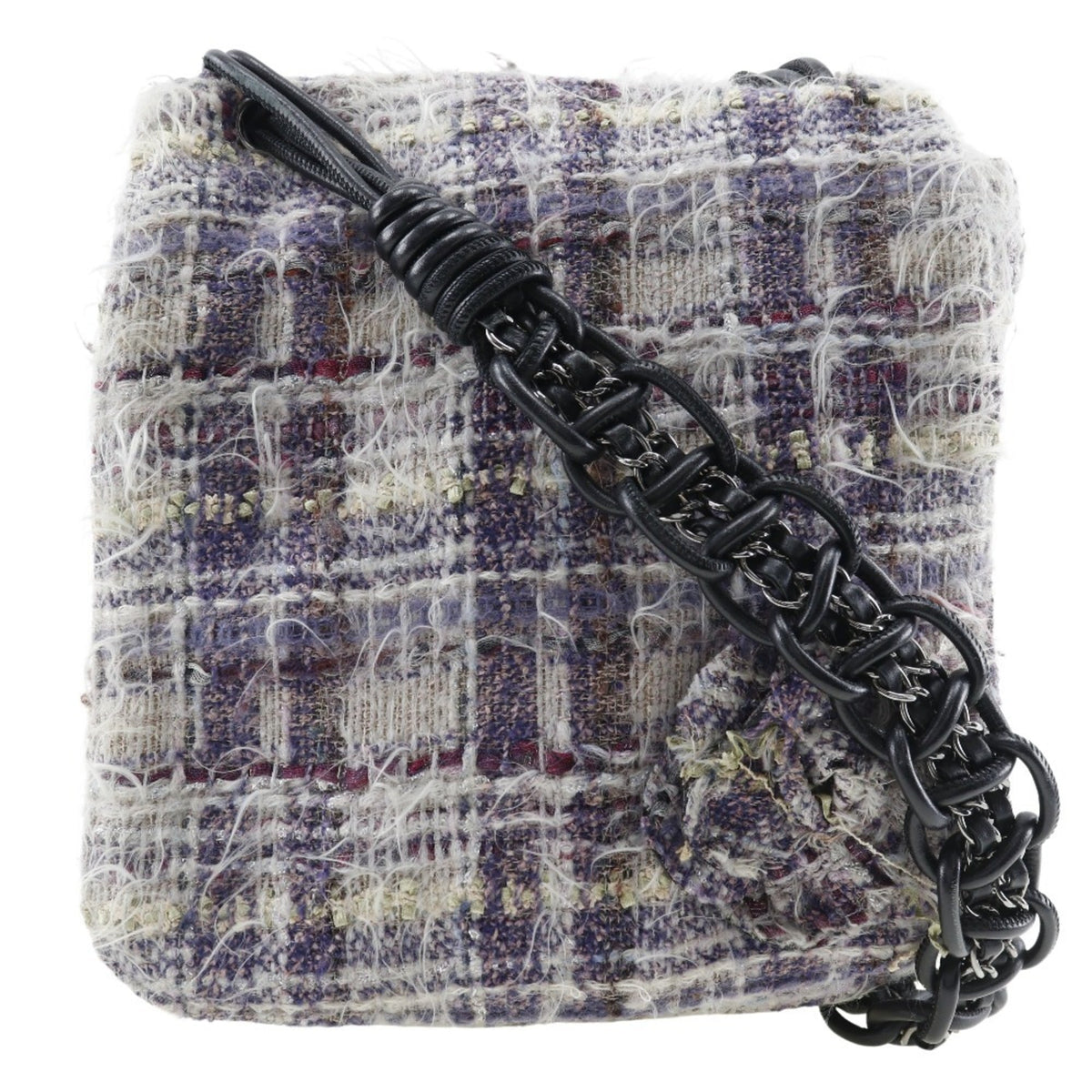 Chanel Purple Tweed Shoulder Bag (Pre-Owned)