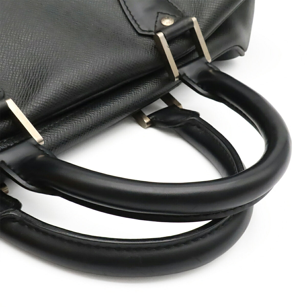 Louis Vuitton Ardoise Black White Taiga Leather Boston Bag Shoulder Bag (Pre-Owned)