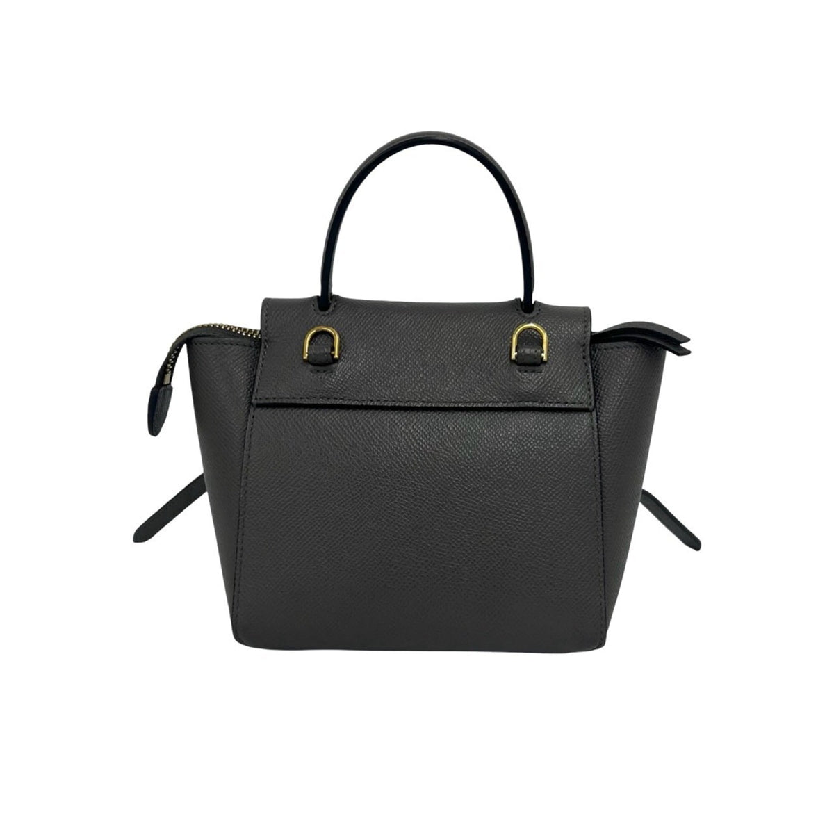 Celine Gray Leather Handbag Shoulder Bag Tote Bag (Pre-Owned)