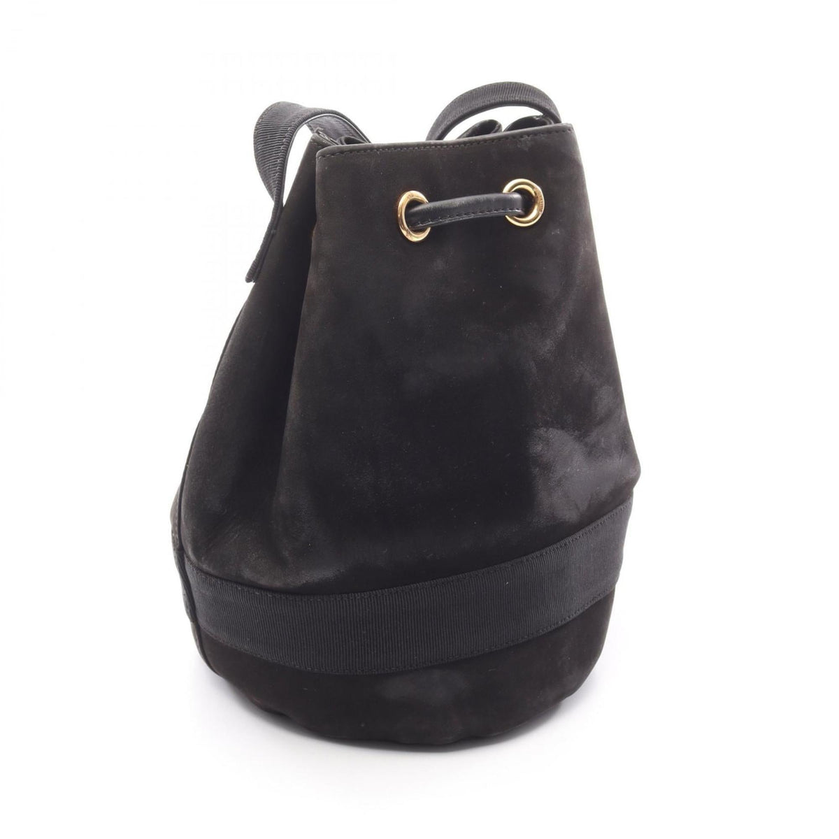 Salvatore Ferragamo Vara Black Suede Shoulder Bag (Pre-Owned)