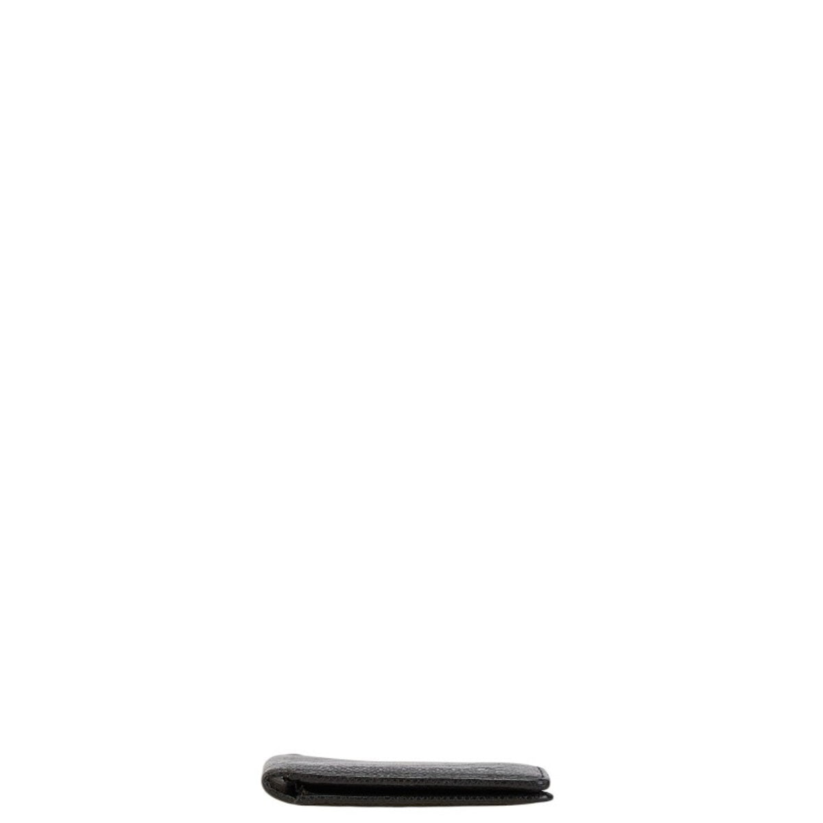 Louis Vuitton Taiga Black Leather Wallet (Bi-Fold) (Pre-Owned)
