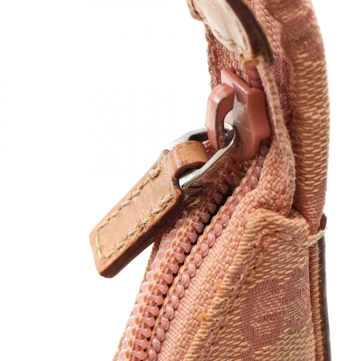 Gucci Pink Canvas Leather Handbag Shoulder Bag (Pre-Owned)