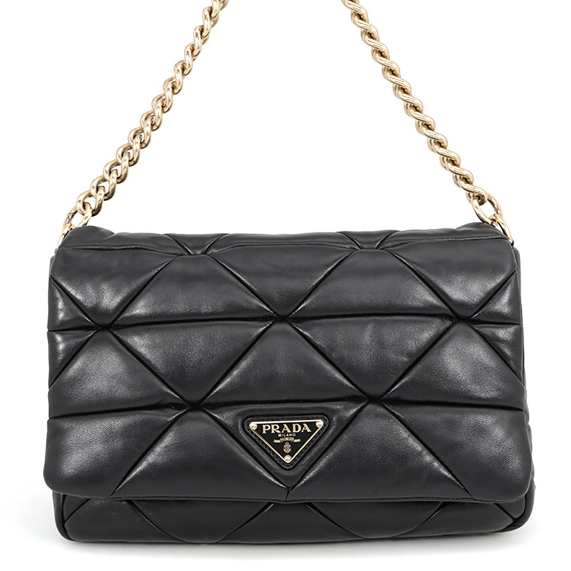 Prada Black Leather Shoulder Bag (Pre-Owned)