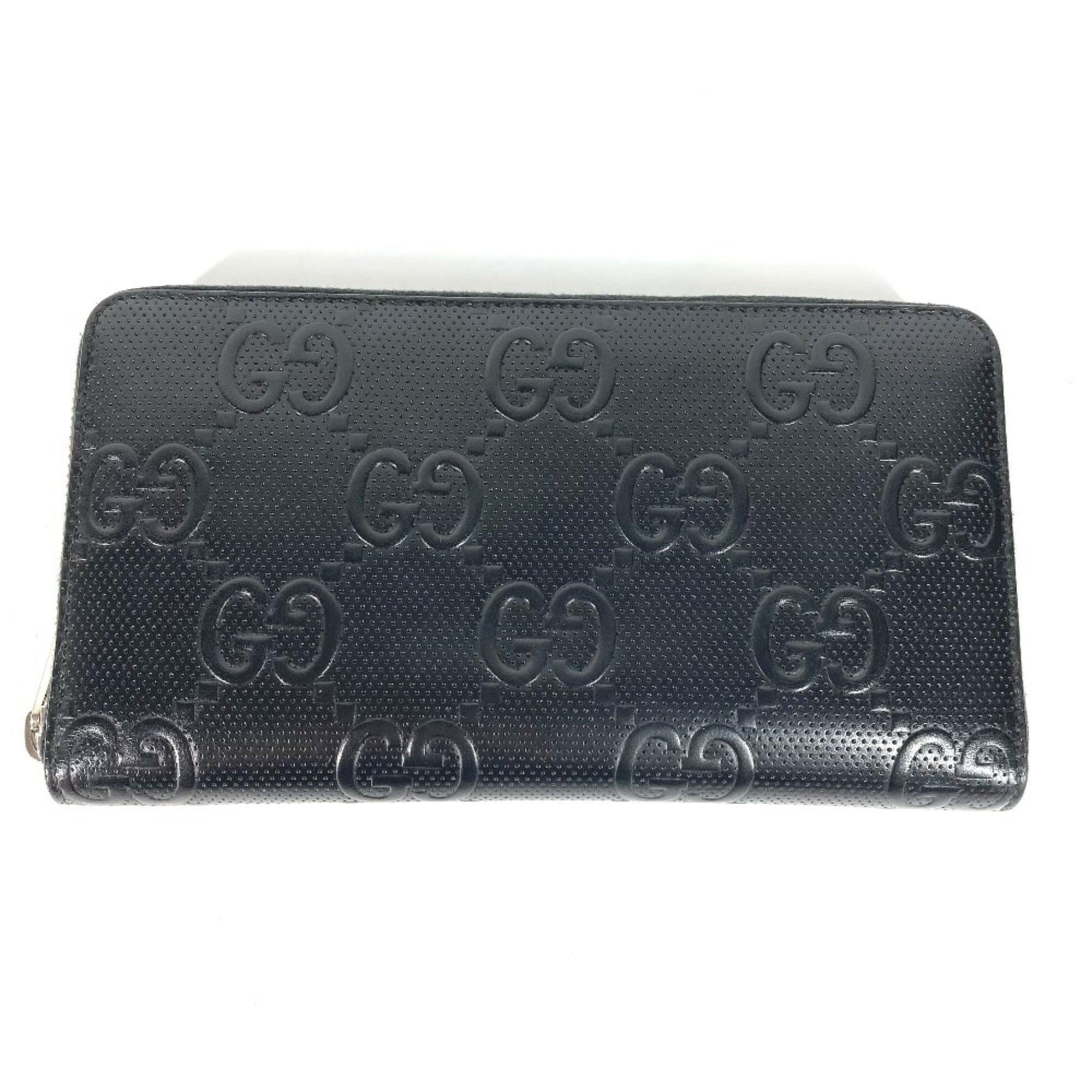 Gucci Black Leather Long Wallet (Bi-Fold) (Pre-Owned)