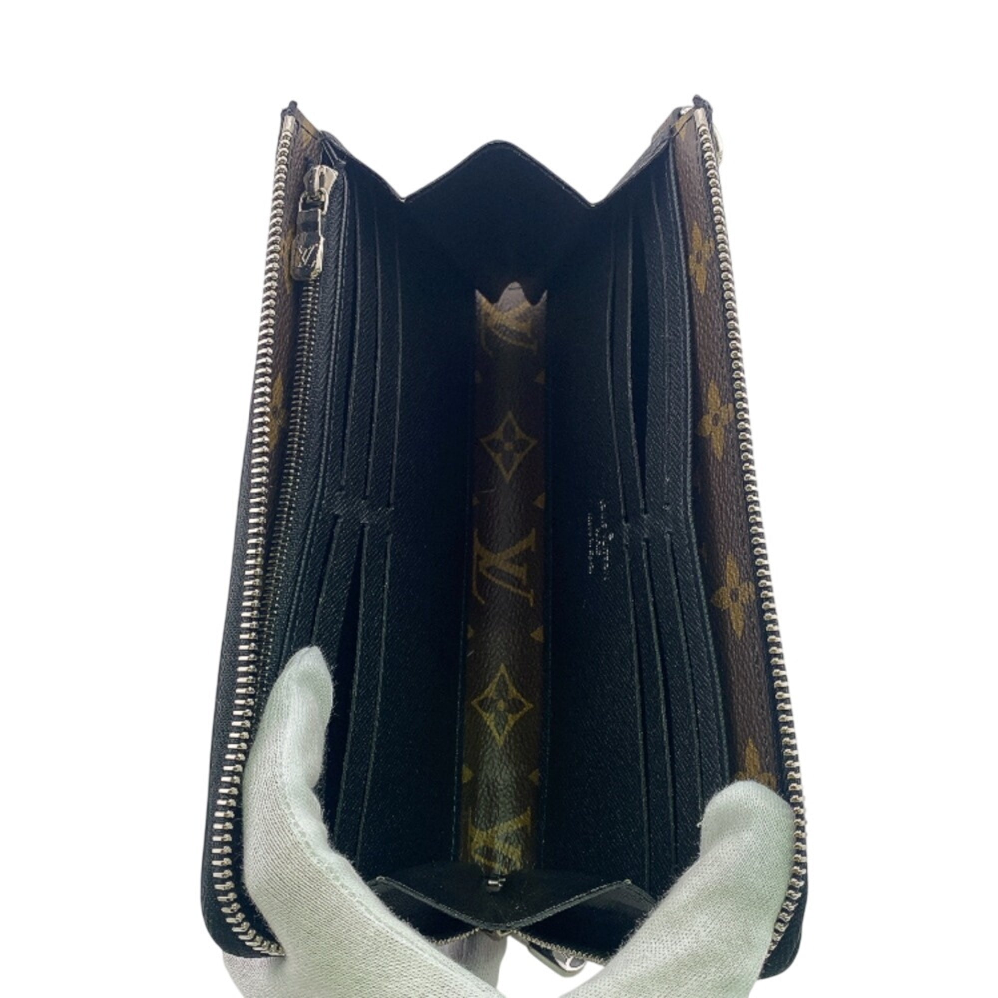 Louis Vuitton Brown Monogram Canvas Leather Long Wallet (Bi-Fold) (Pre-Owned)