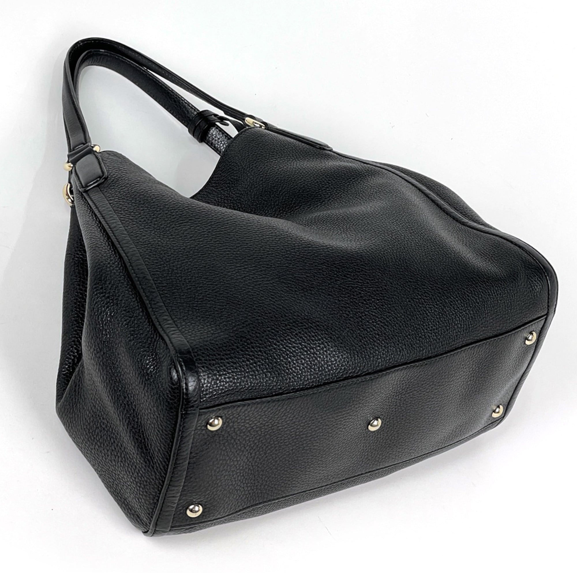 Gucci Black Leather Tote Bag (Pre-Owned)