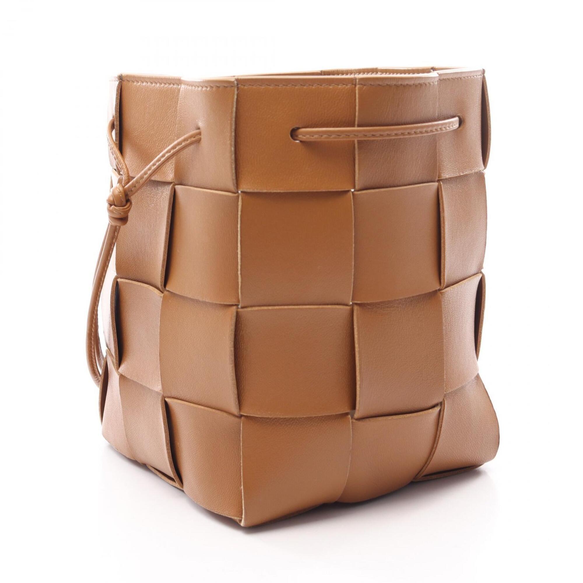 Bottega Veneta Brown Leather Handbag Shoulder Bag (Pre-Owned)