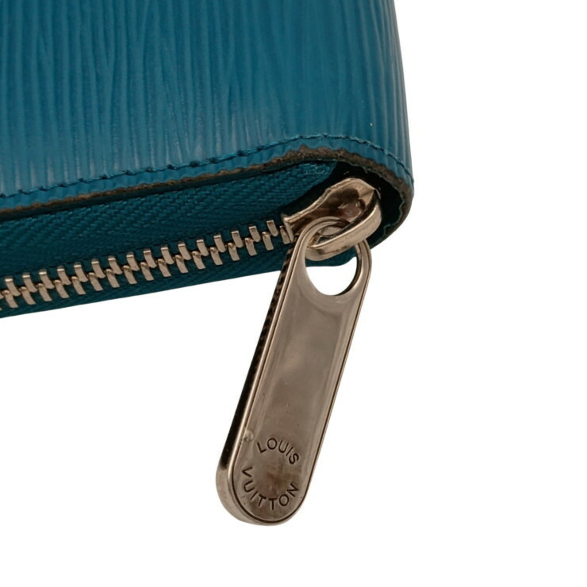 Louis Vuitton Epi Blue Cyan Epi Leather Long Wallet (Bi-Fold) (Pre-Owned)
