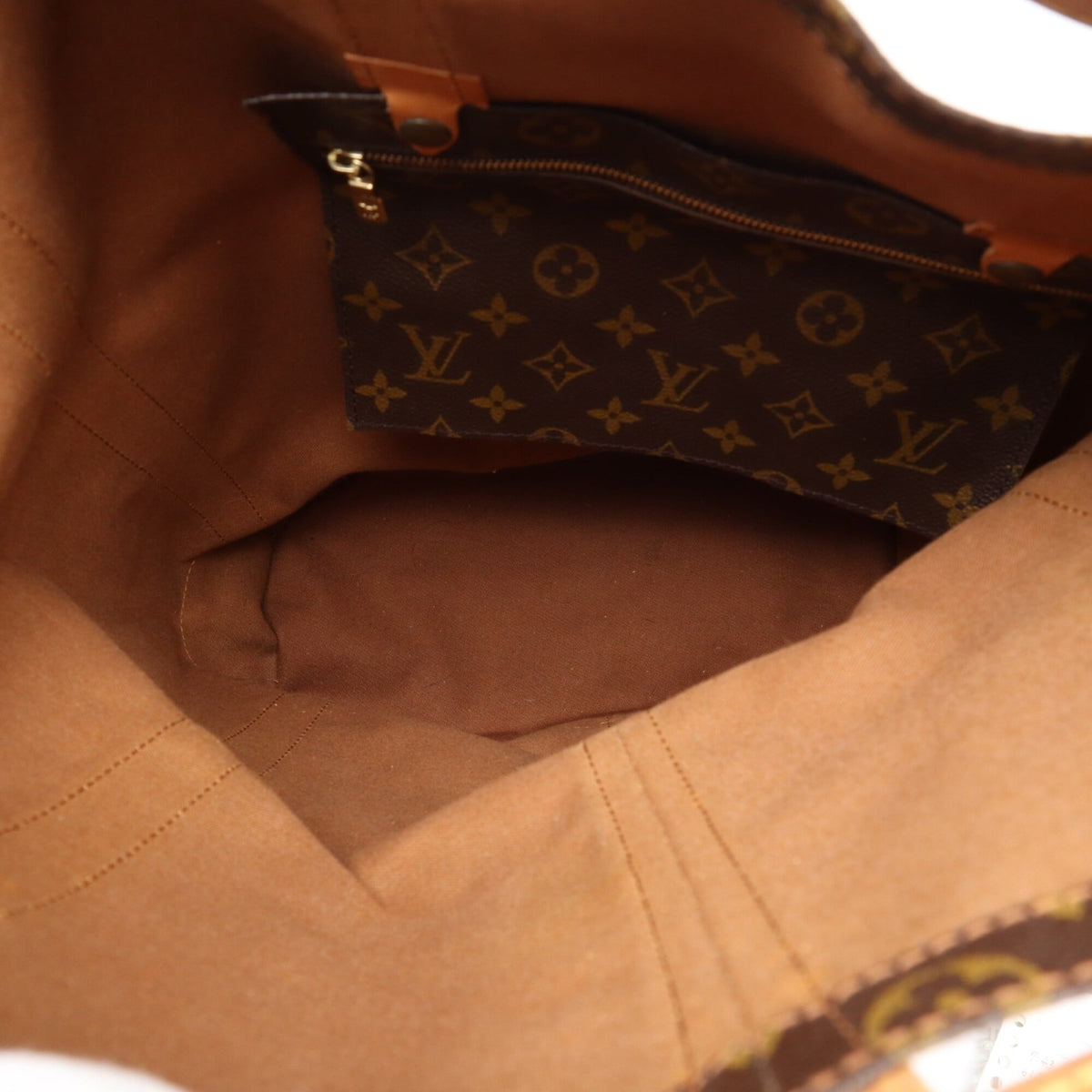 Louis Vuitton Monogram Brown Coated Canvas Leather Shoulder Bag (Pre-Owned)