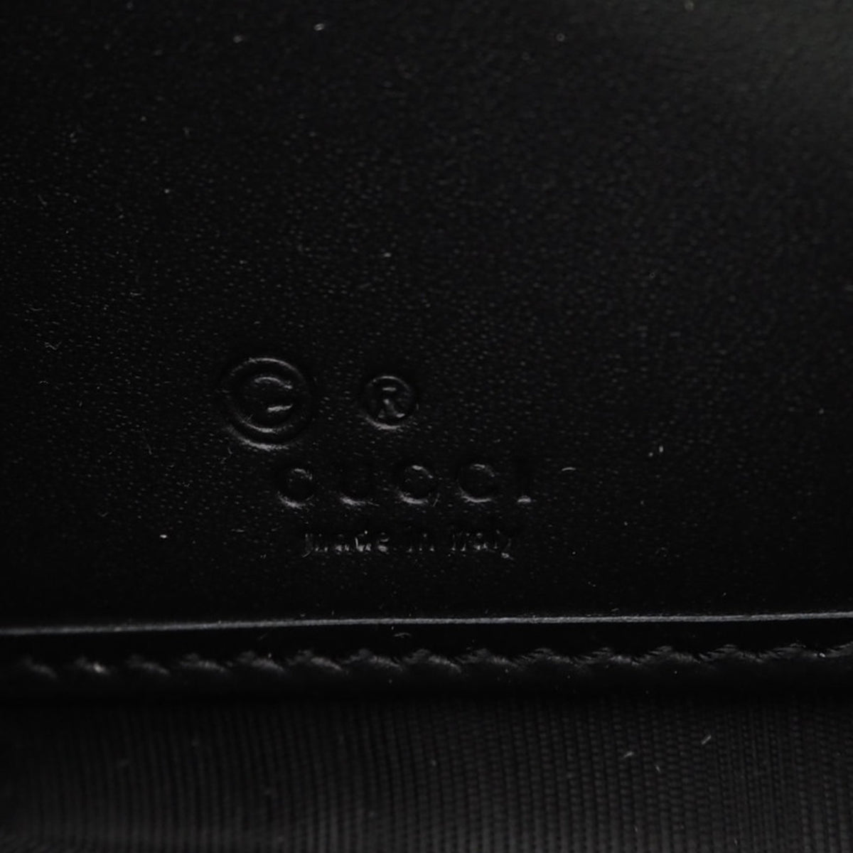 Gucci Beige Black Leather Long Wallet (Bi-Fold) (Pre-Owned)