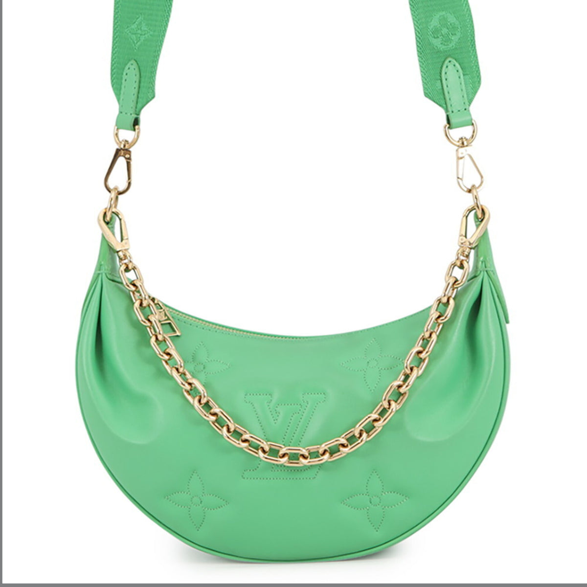 Louis Vuitton Green Monogram Monogram Handbag Shoulder Bag (Pre-Owned)
