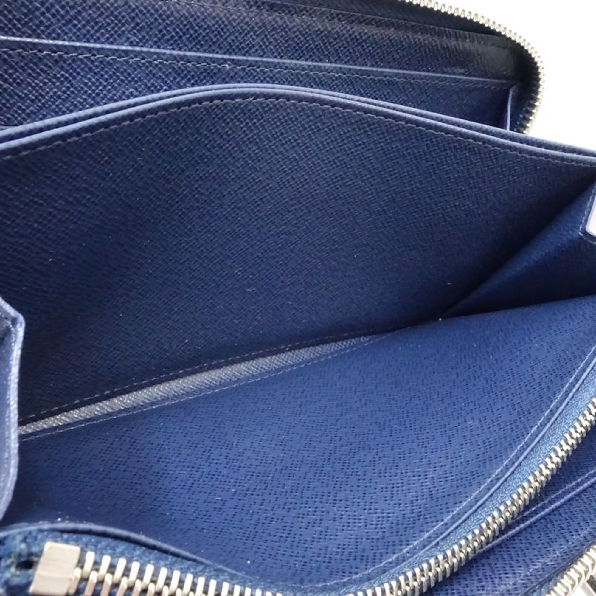 Louis Vuitton Blue Indigo Leather Long Wallet (Bi-Fold) (Pre-Owned)