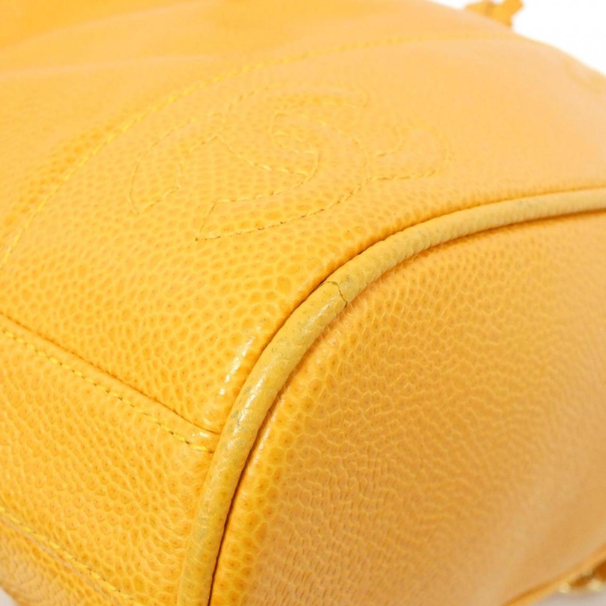 Chanel Orange Caviar Leather Backpack (Pre-Owned)