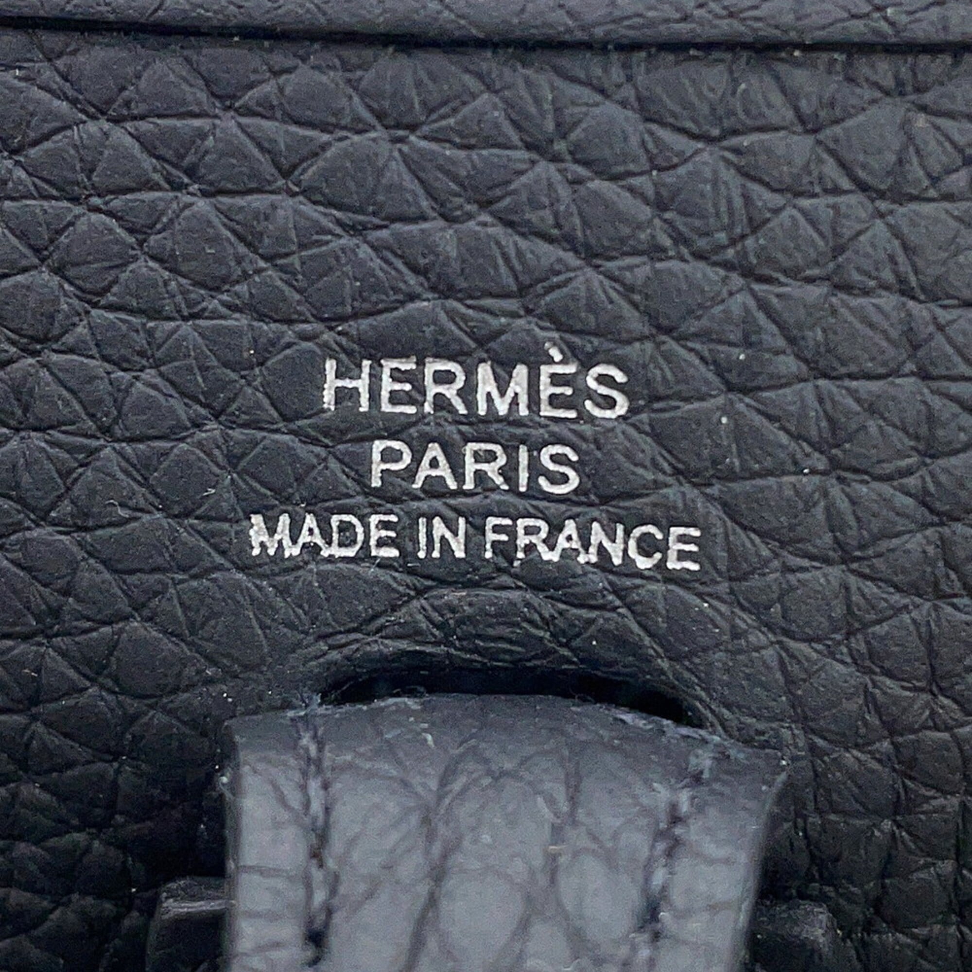 Hermes Evelyne Black Taurillon Clemence Leather Handbag Shoulder Bag