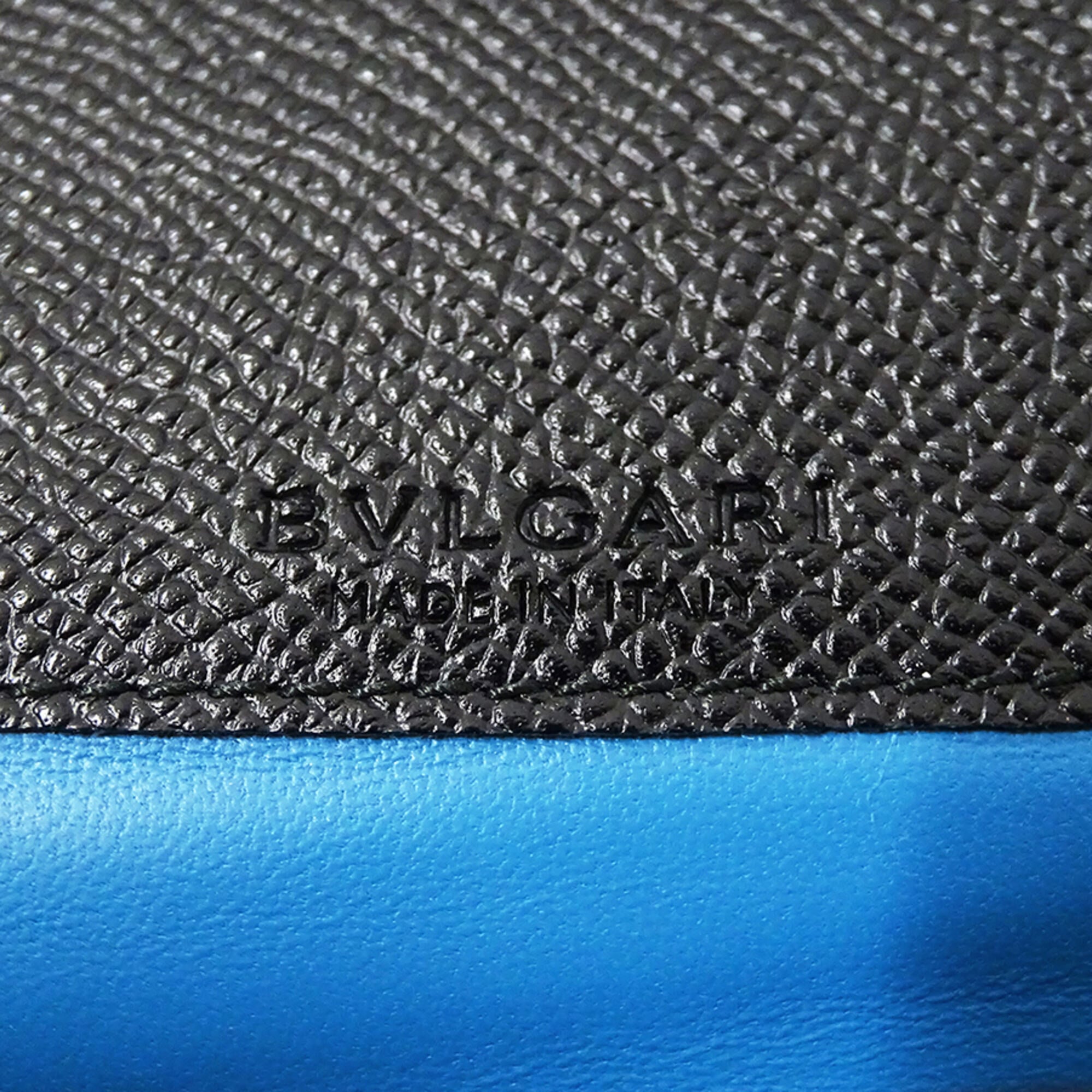 Bvlgari Black Leather Long Wallet (Bi-Fold) (Pre-Owned)