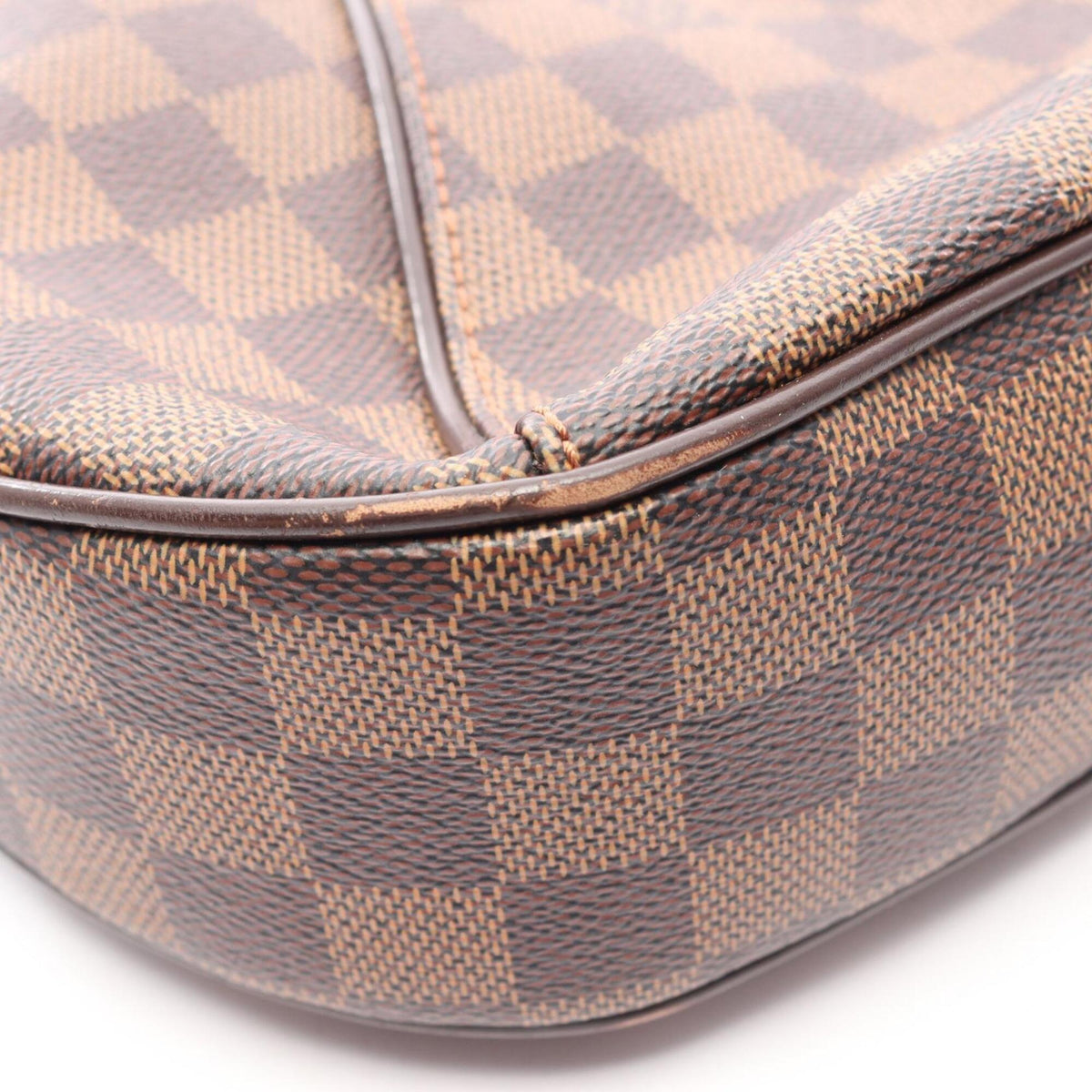 Louis Vuitton Brown Coated Canvas Leather Handbag Shoulder Bag (Pre-Owned)