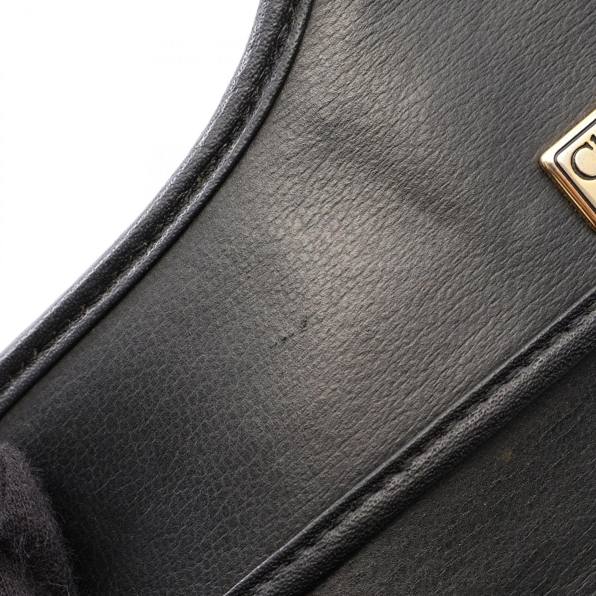 Christian Dior Black Leather Handbag Shoulder Bag (Pre-Owned)