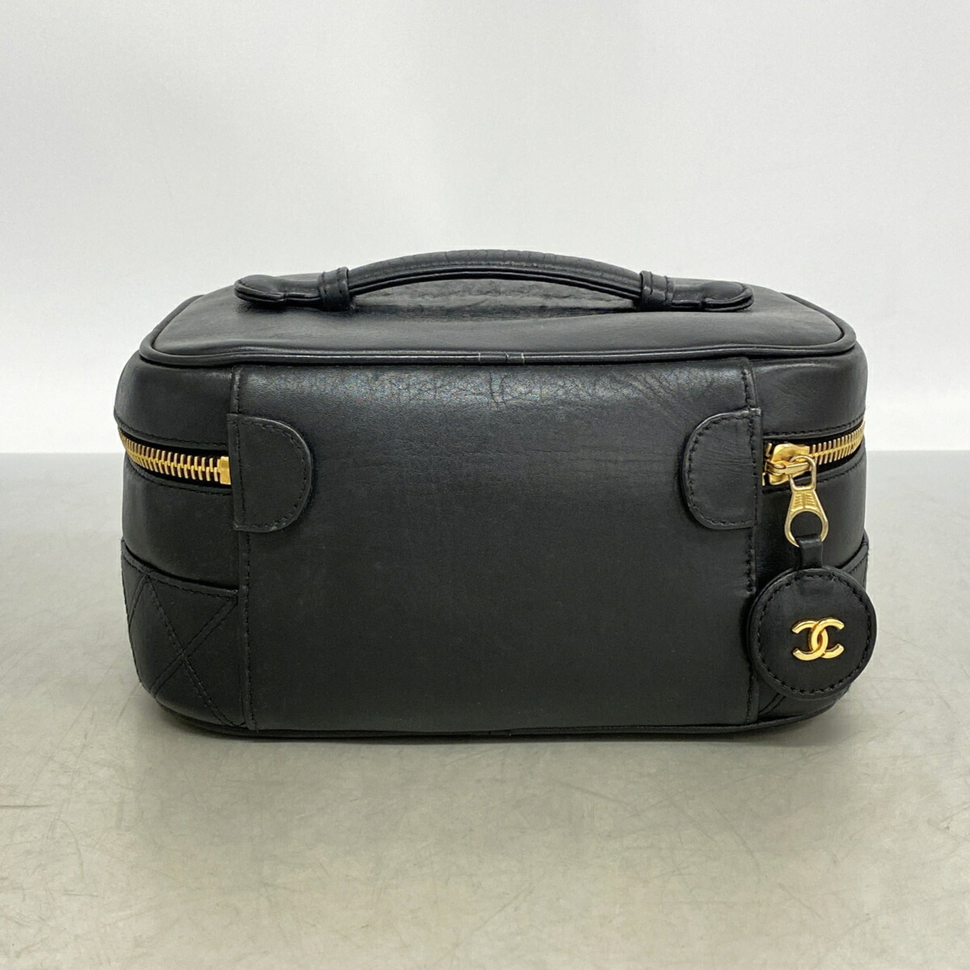 Chanel Black Leather Vanity Bag (Pre-Owned)