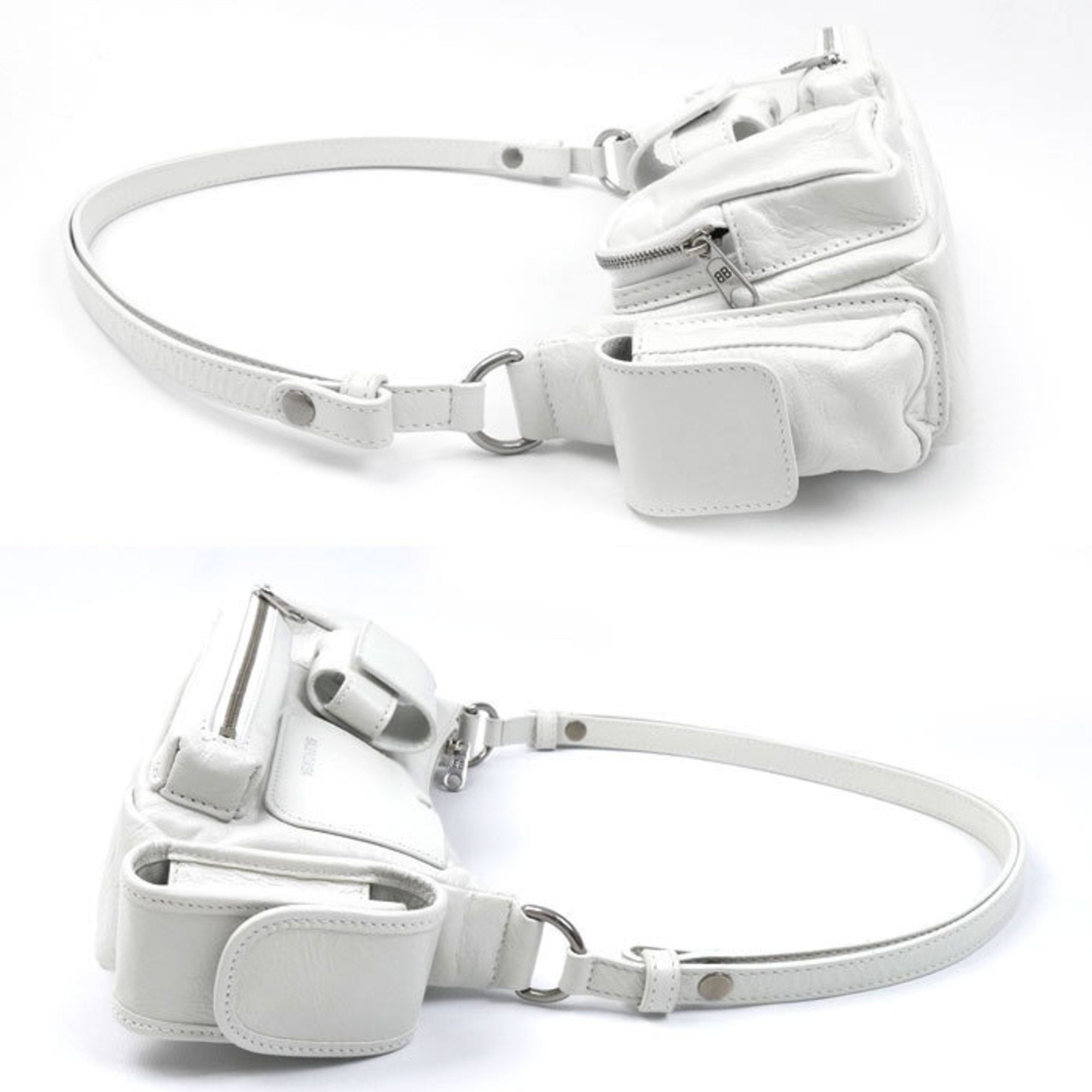 Balenciaga White Leather Shoulder Bag (Pre-Owned)