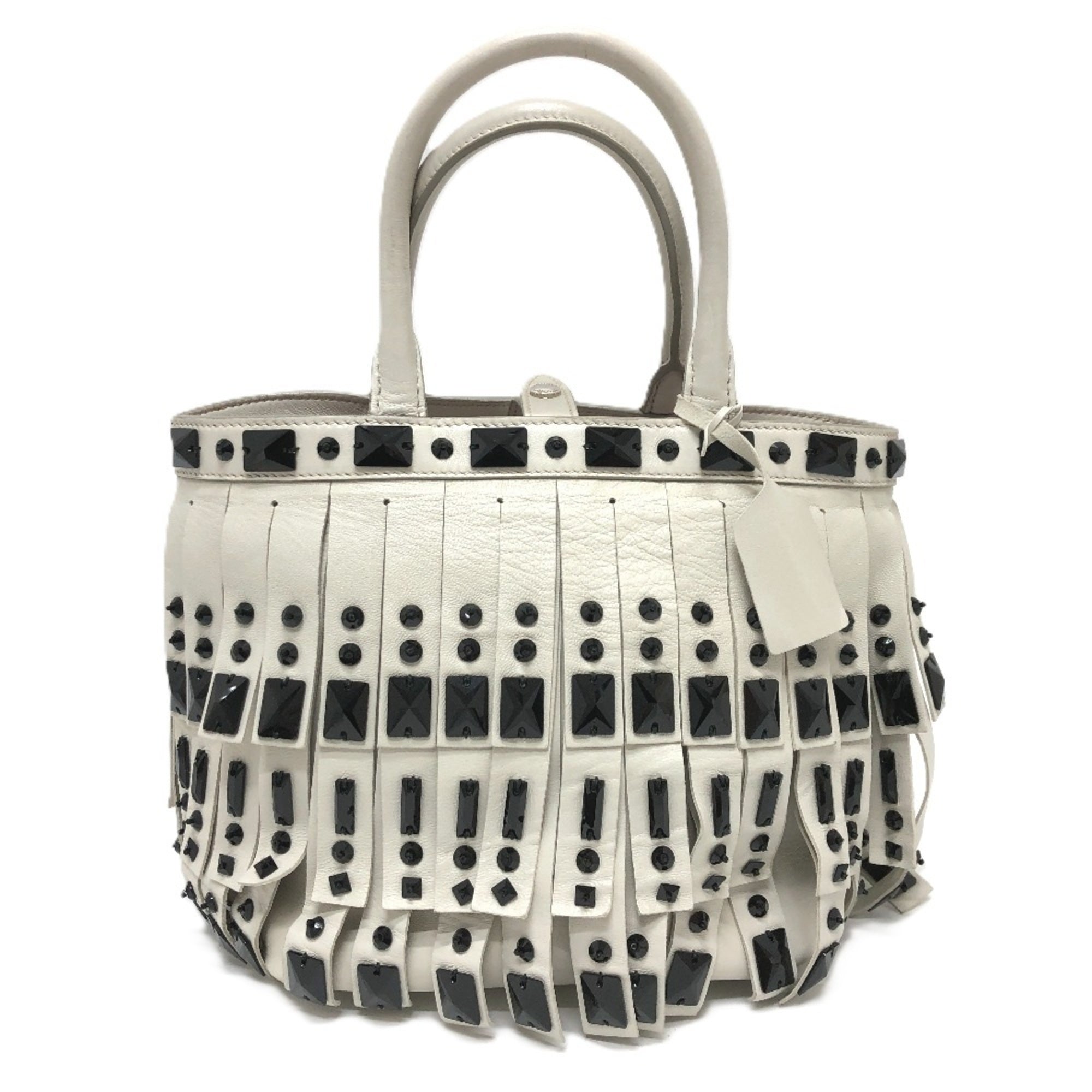 Prada White Leather Handbag (Pre-Owned)