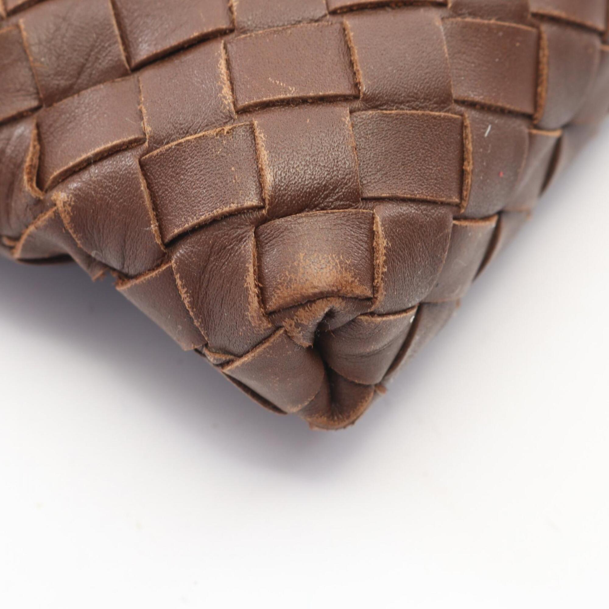 Bottega Veneta Brown Intrecciato Handbag Shoulder Bag (Pre-Owned)