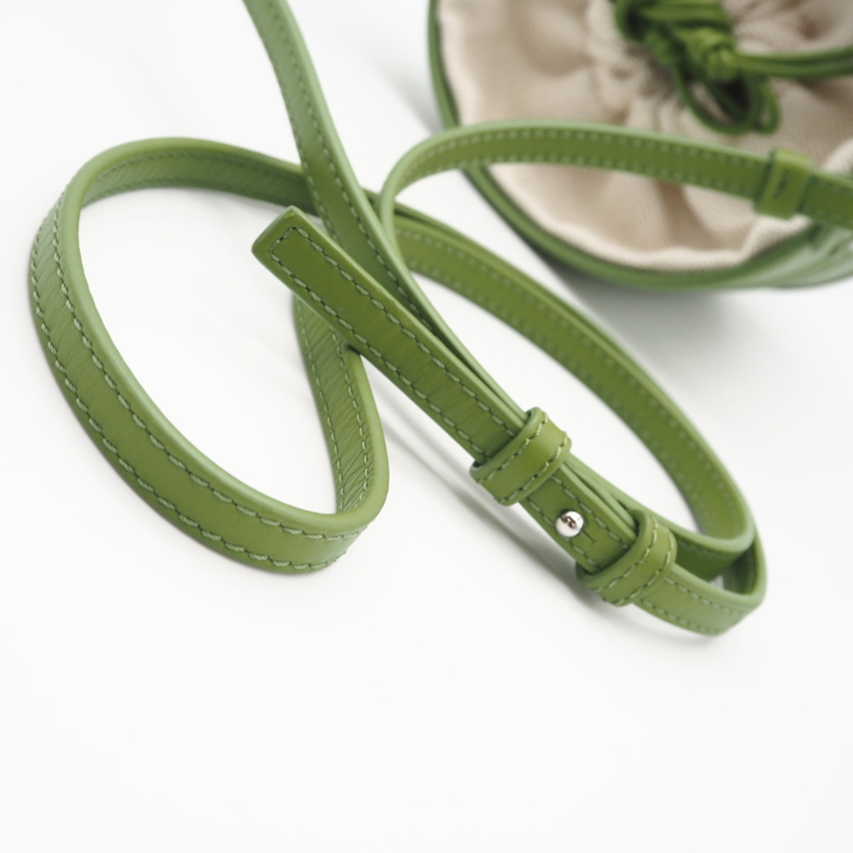 Loewe Green Canvas Leather Shoulder Bag (Pre-Owned)