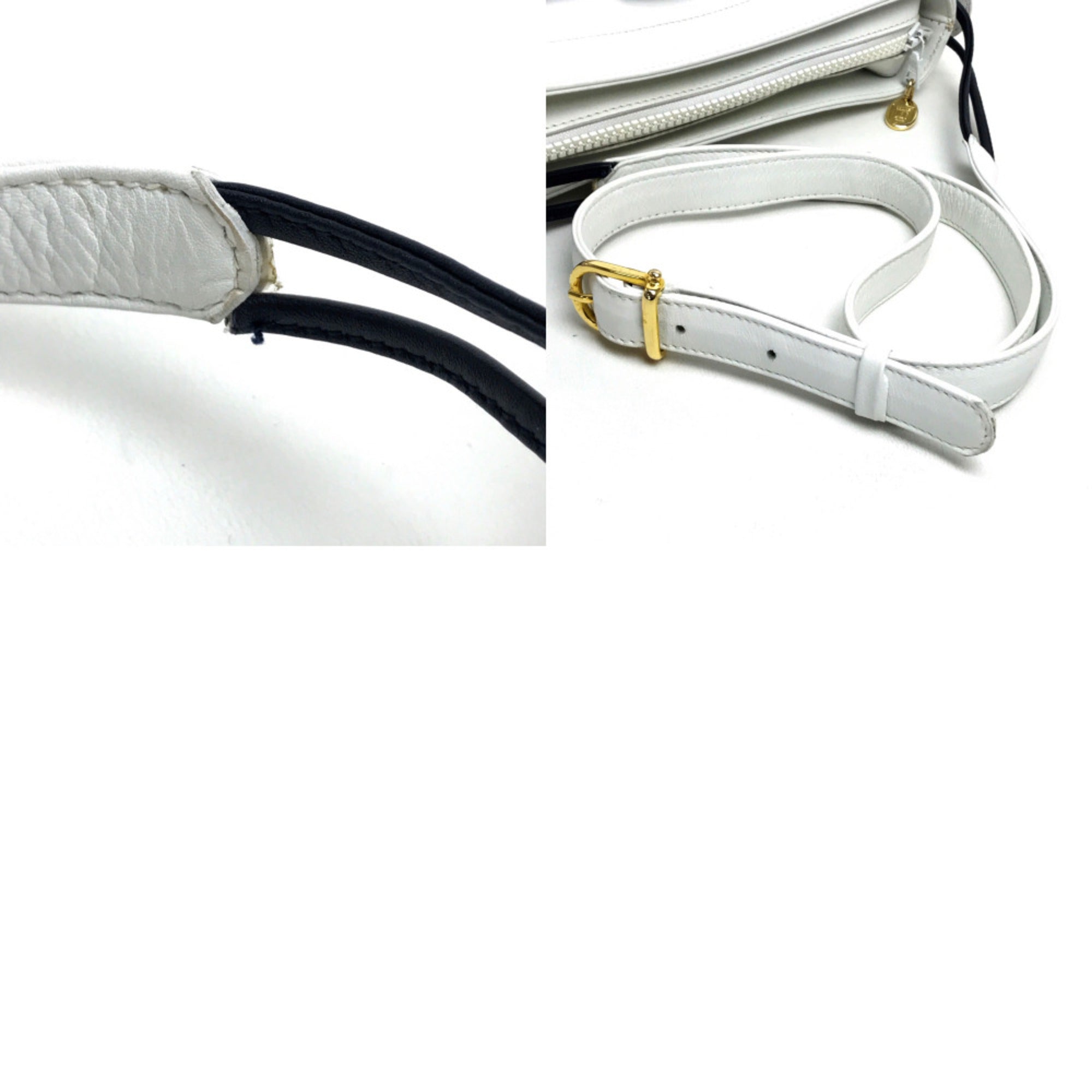 Celine White Leather Shoulder Bag (Pre-Owned)