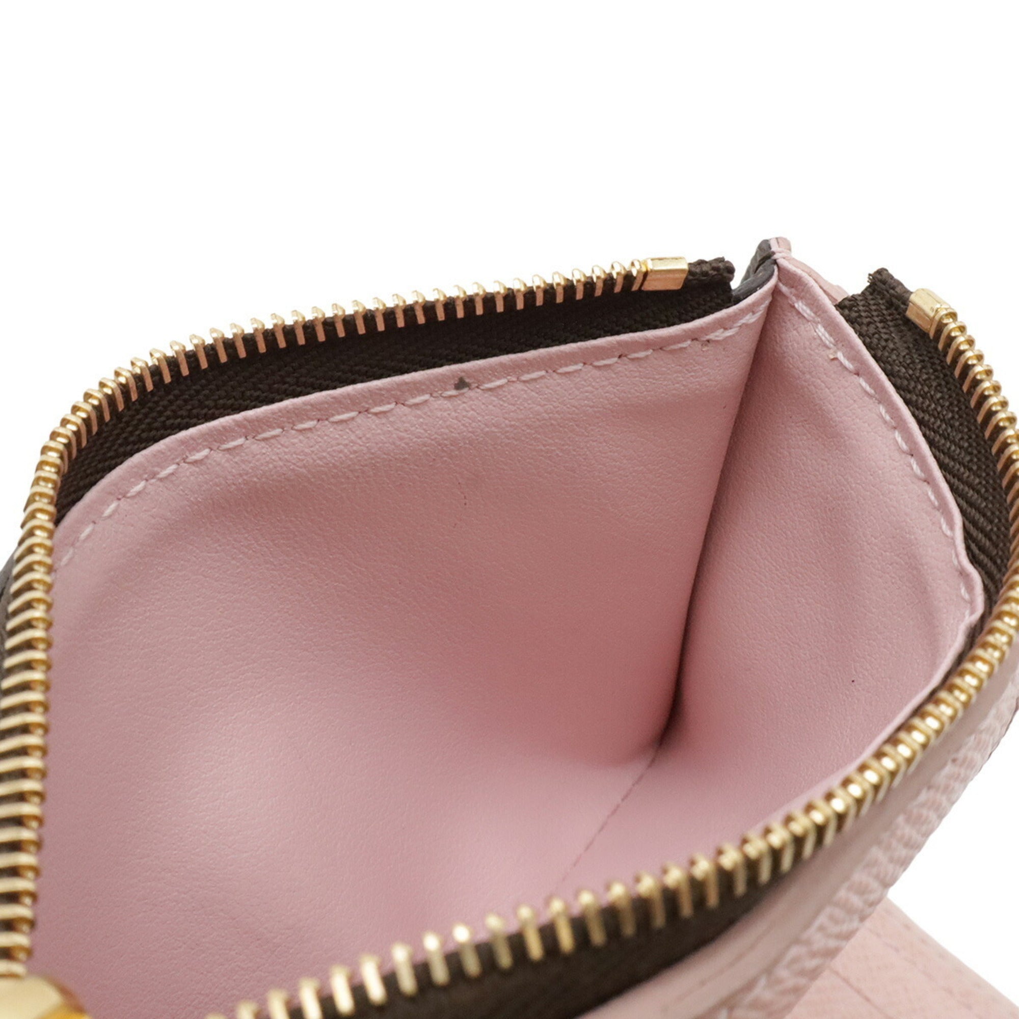 Louis Vuitton Monogram Pink Rose Ballerine White Monogram Wallet (Tri-Fold) (Pre-Owned)
