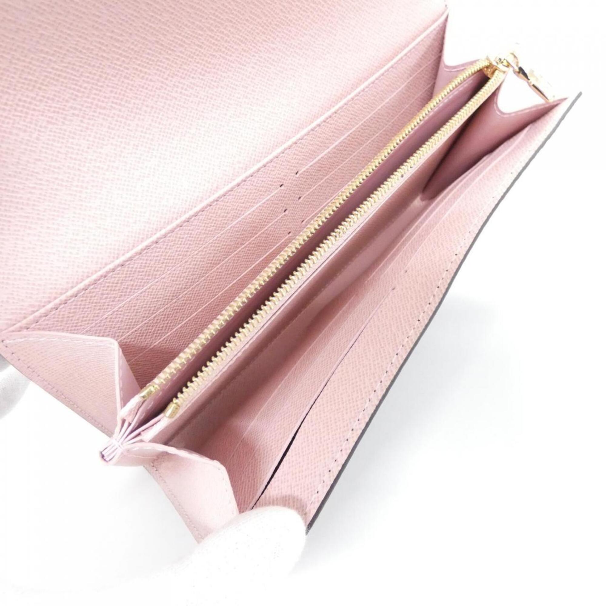 Louis Vuitton Marron Rose Ballerine Coated Canvas Long Wallet (Bi-Fold) (Pre-Owned)