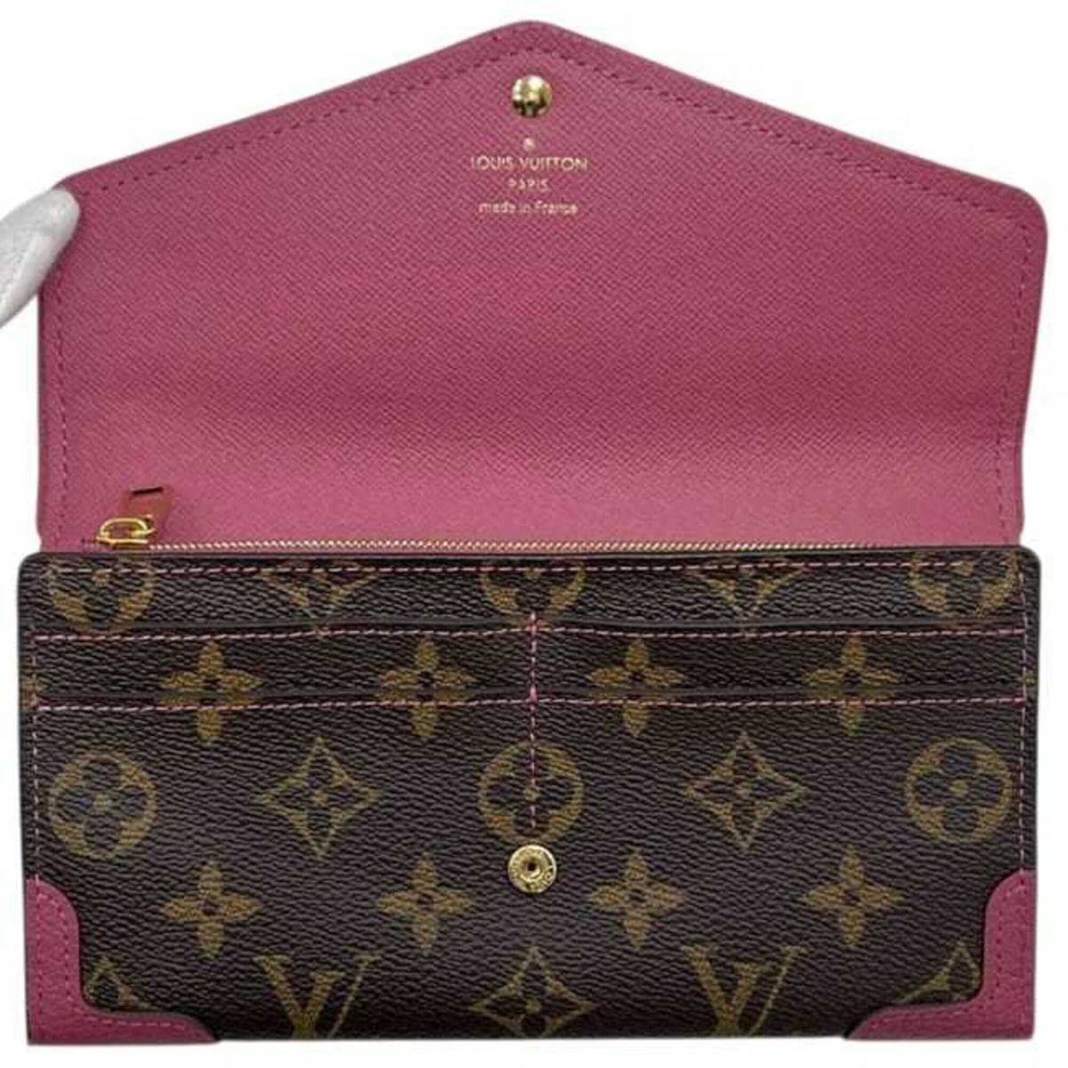 Louis Vuitton Brown Monogram Pink Monogram Long Wallet (Bi-Fold) (Pre-Owned)