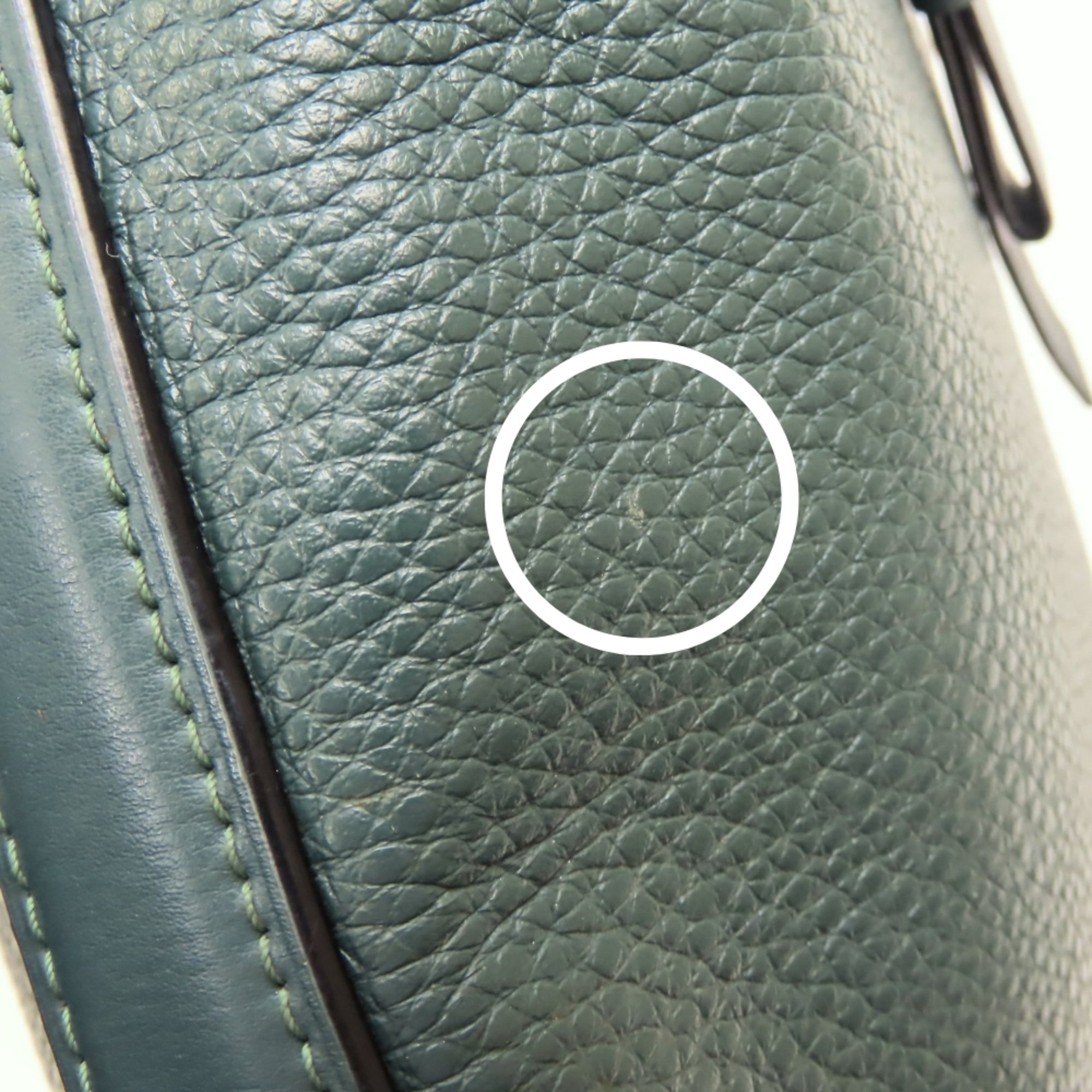 Coach Dark Green Leather Shoulder Bag (Pre-Owned)