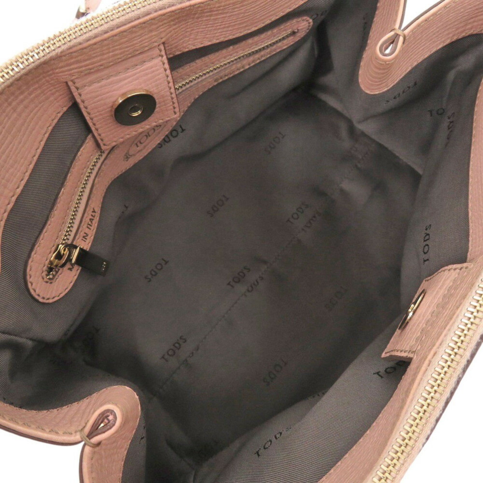 Tod's Pink Leather Handbag (Pre-Owned)