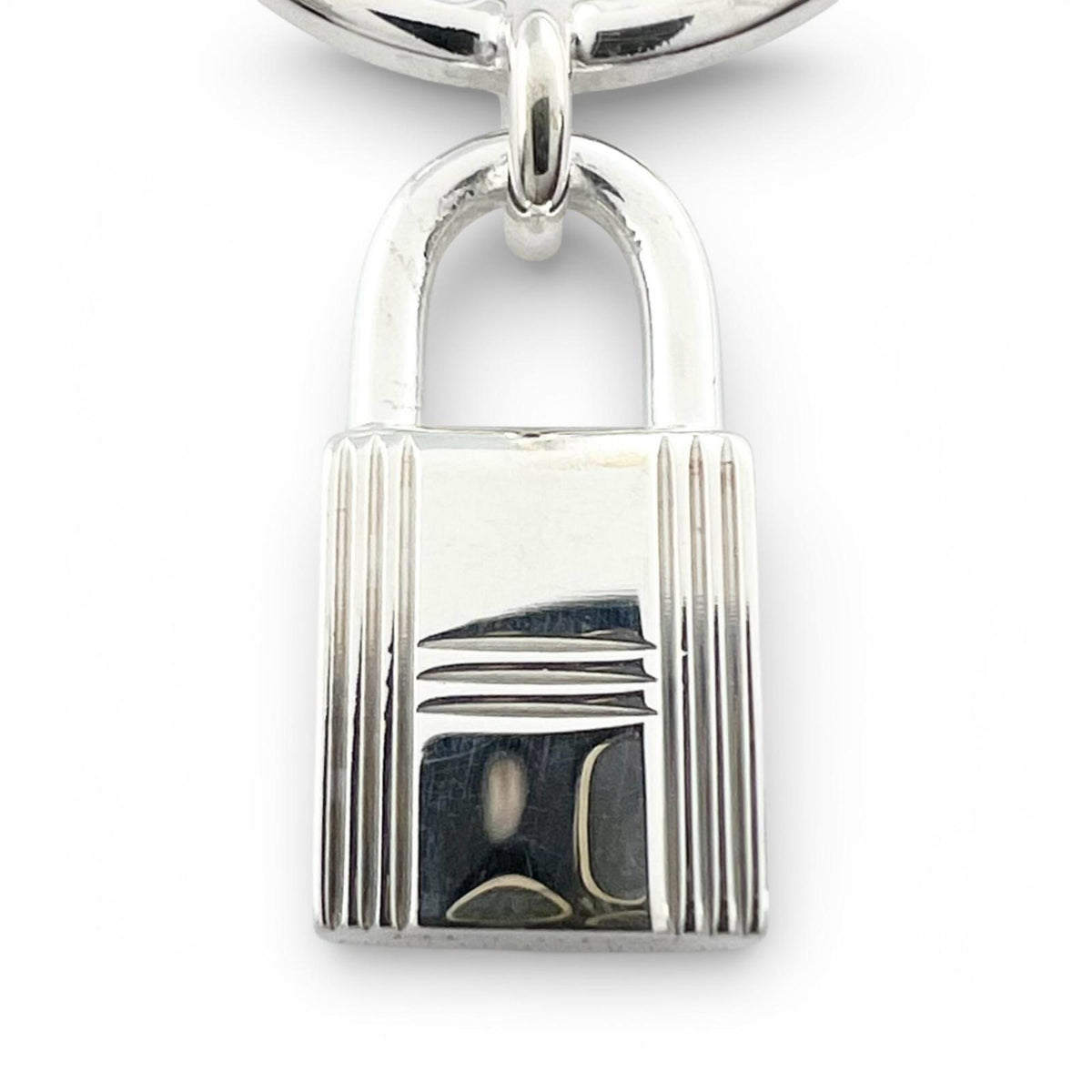 Hermes Silver Silver 925 Band Ring (Pre-Owned)
