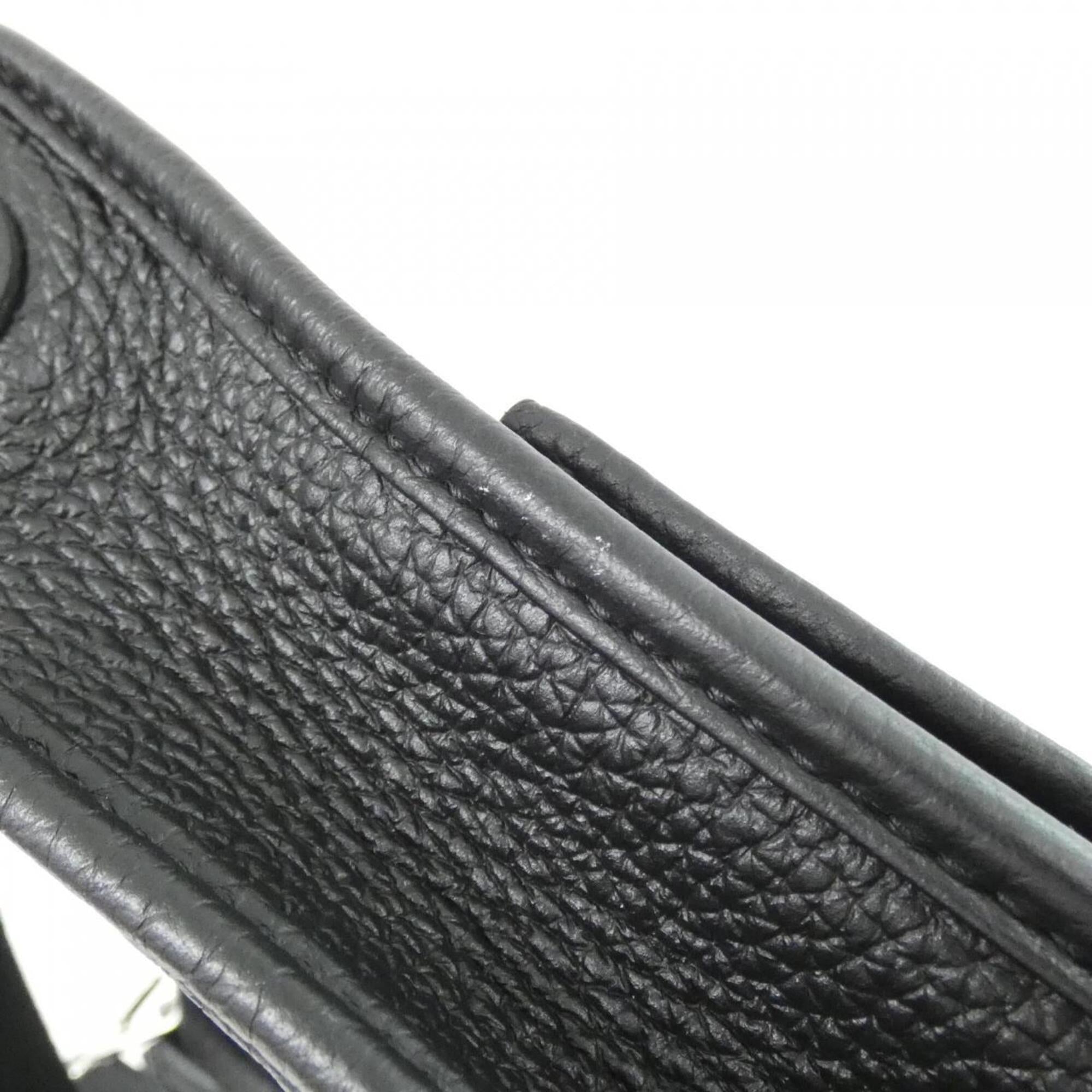 Hermes Black Taurillon Clemence Leather Shoulder Bag (Pre-Owned)