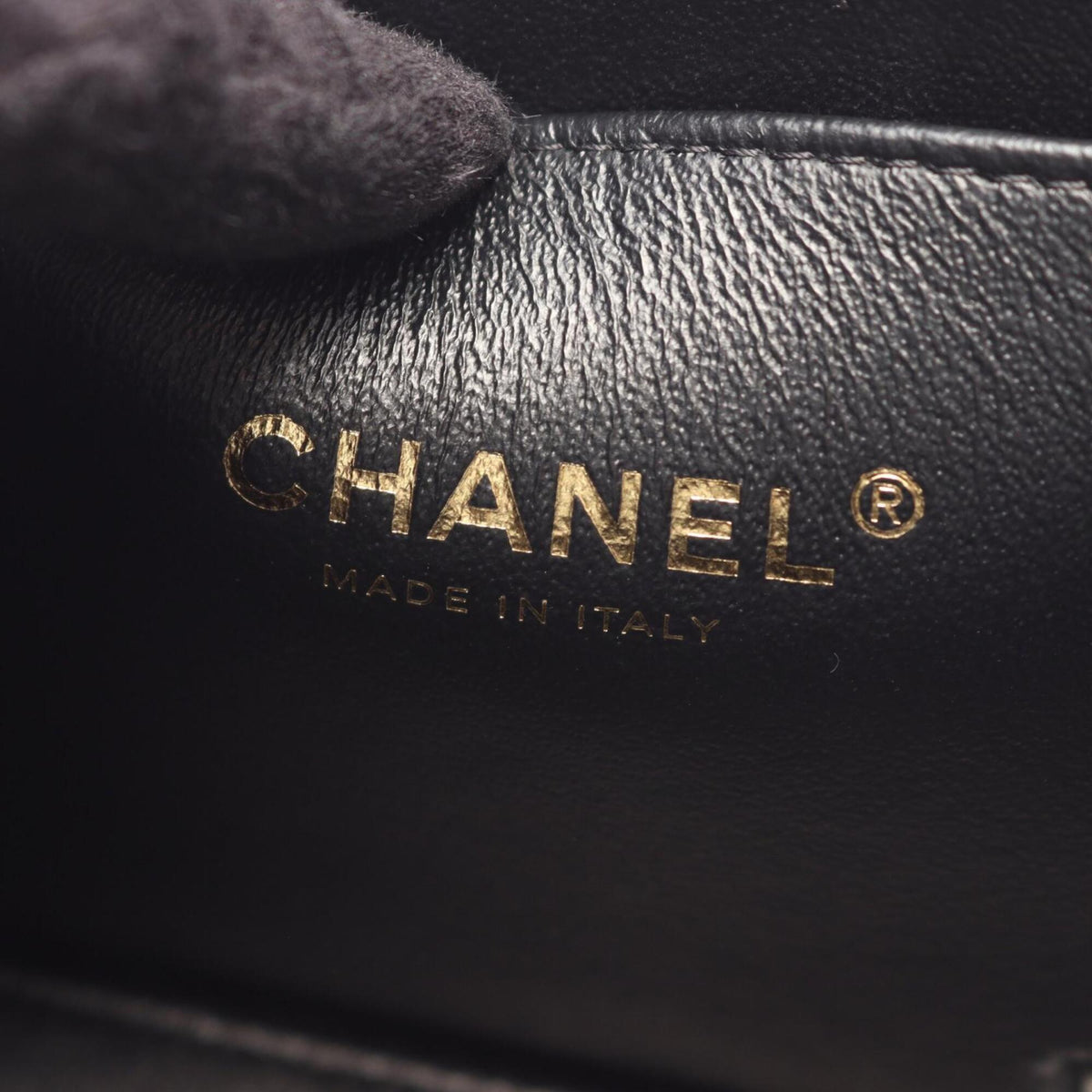 Chanel Black Grained Calfskin Handbag Shoulder Bag Vanity Bag (Pre-Owned)
