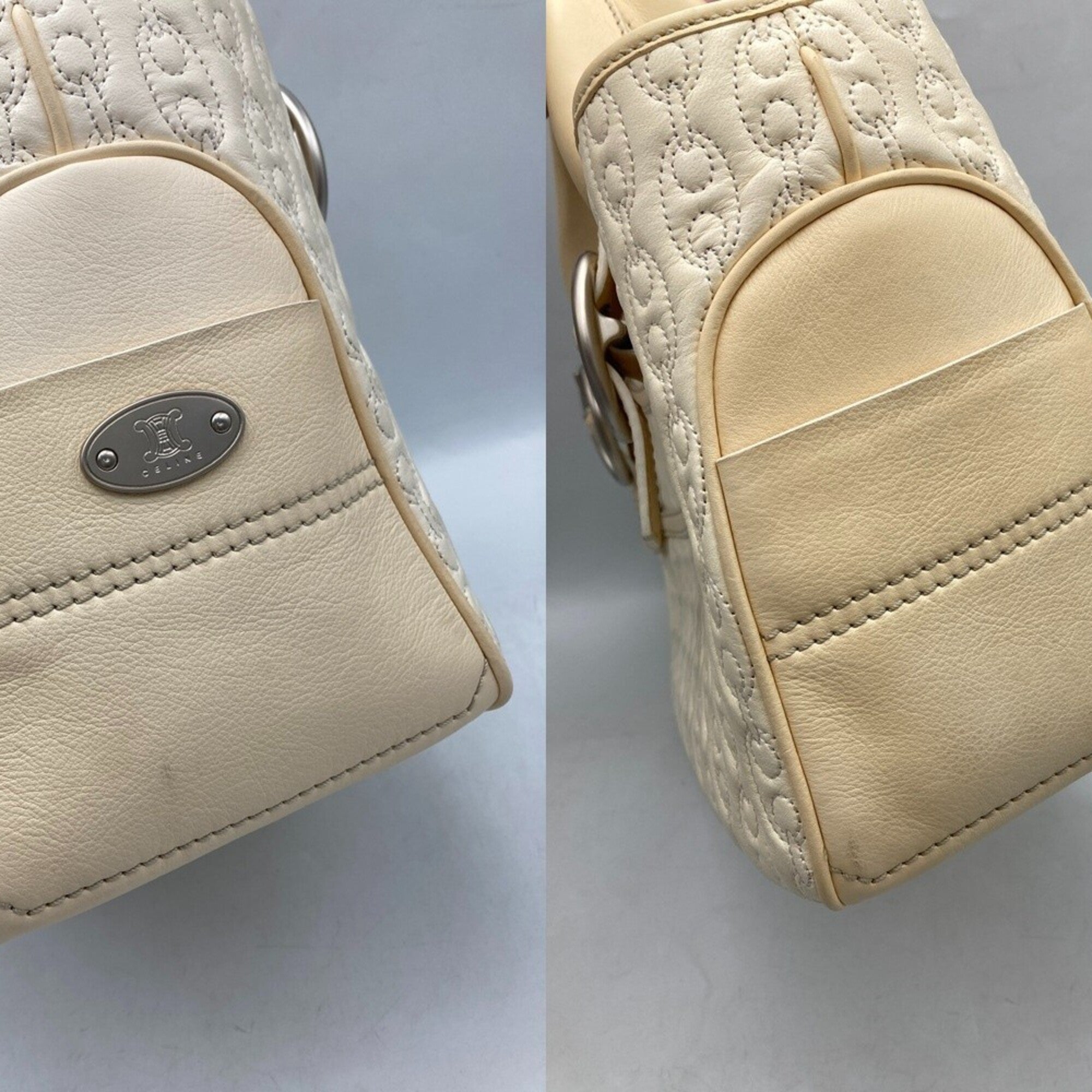 Celine Boogie Off-White Leather Handbag (Pre-Owned)