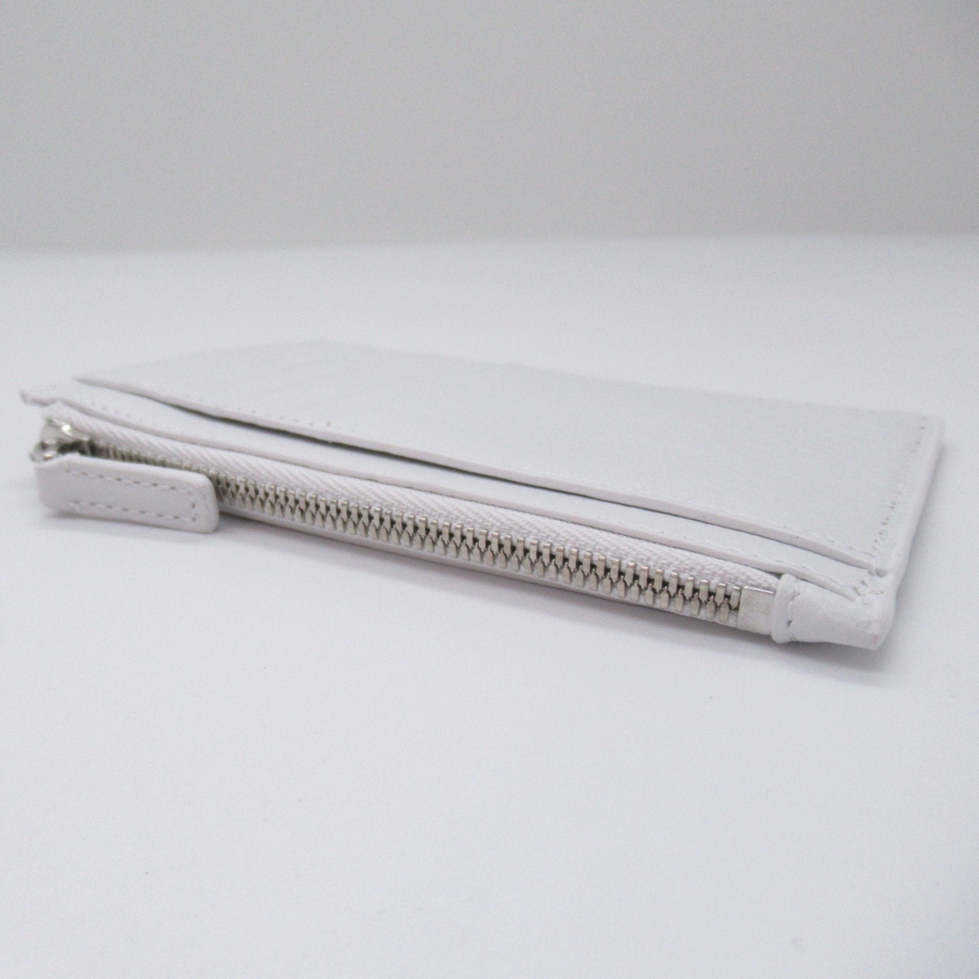 Balenciaga White Leather Card Wallet