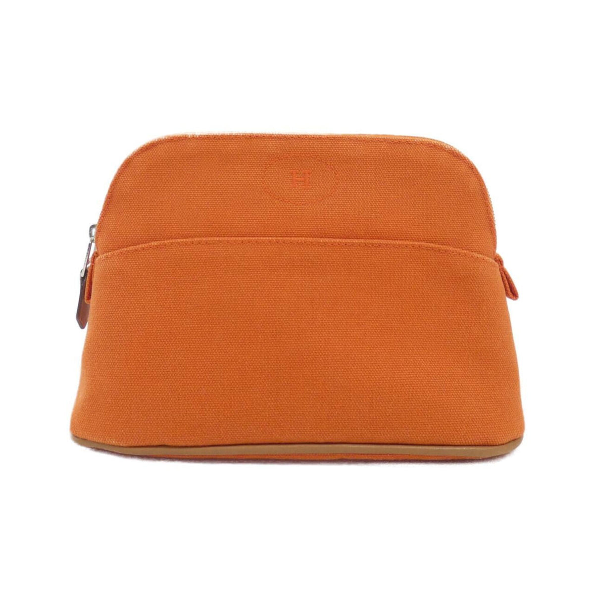 Hermes Feu Orange Canvas Pouch (Pre-Owned)